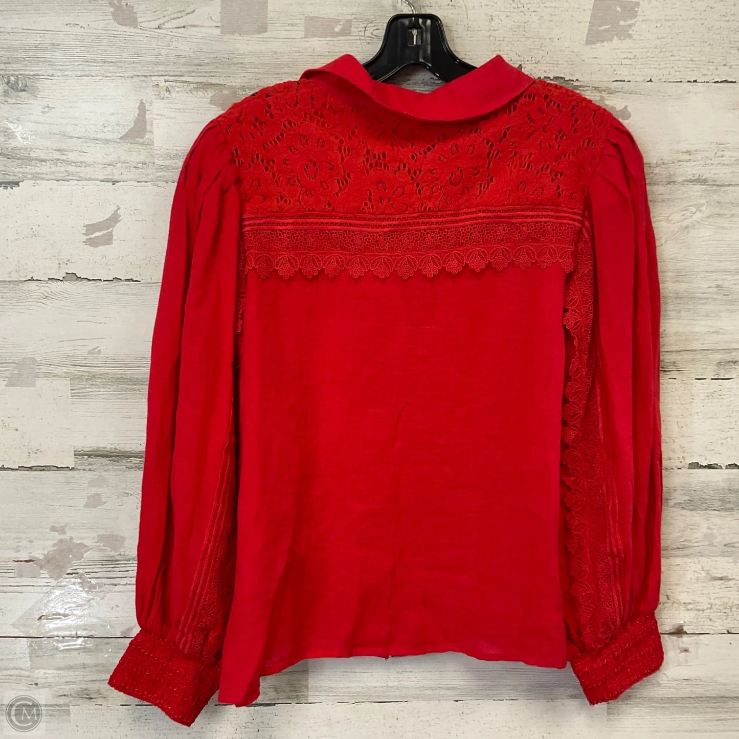 Blouse Designer By Alice + Olivia In Red, Size: L