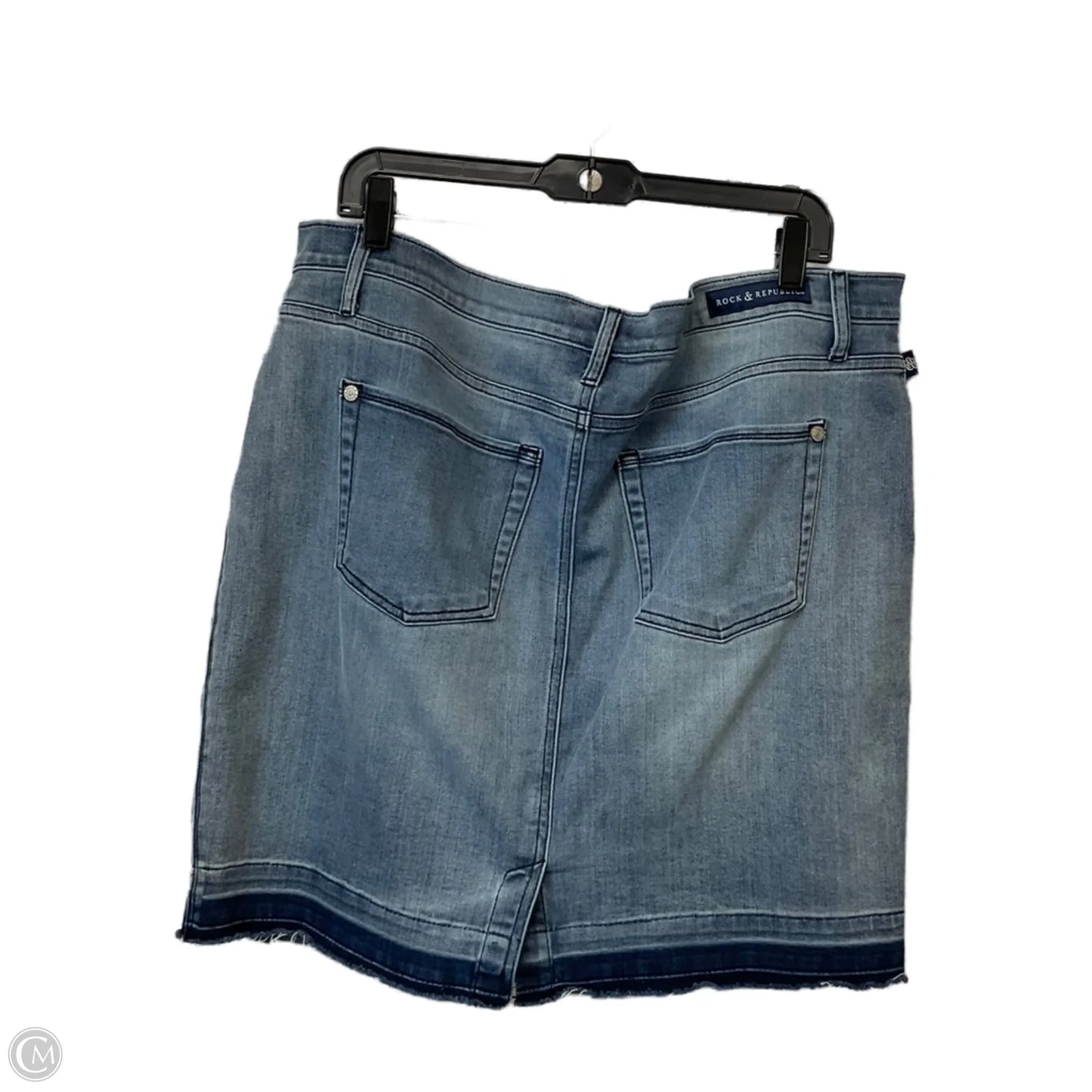 Skirt Mini & Short By Rock And Republic In Blue Denim, Size: 18