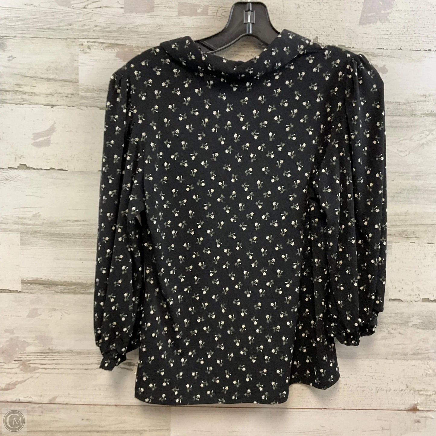 Top 3/4 Sleeve By Cece In Black, Size: S
