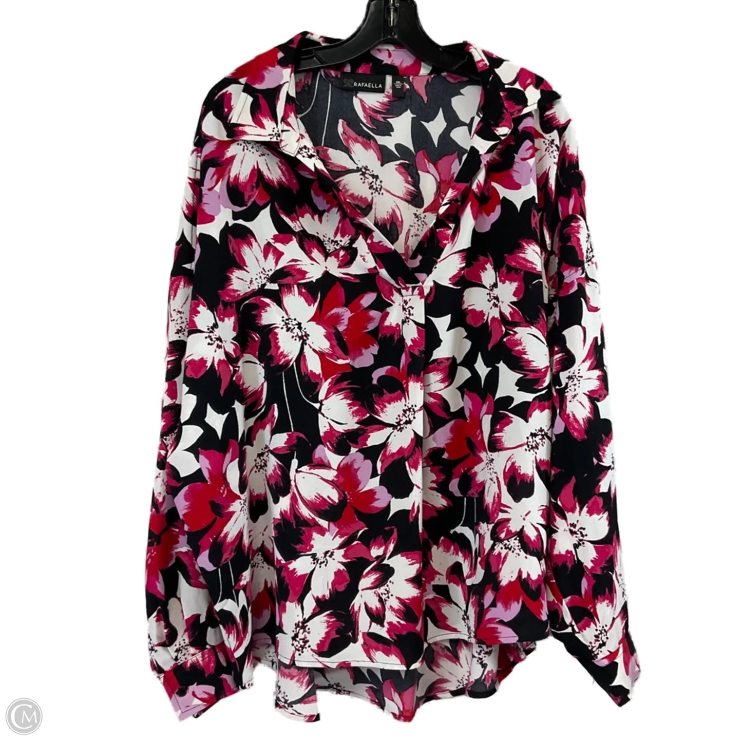 Top Long Sleeve By Rafaella In Pink, Size: Xxl