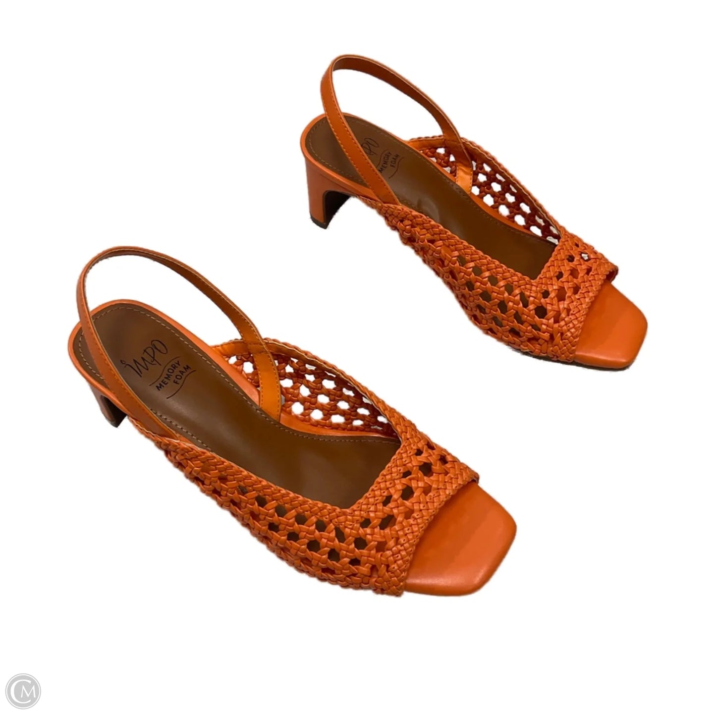 Sandals Heels Wedge By Impo In Orange, Size: 9