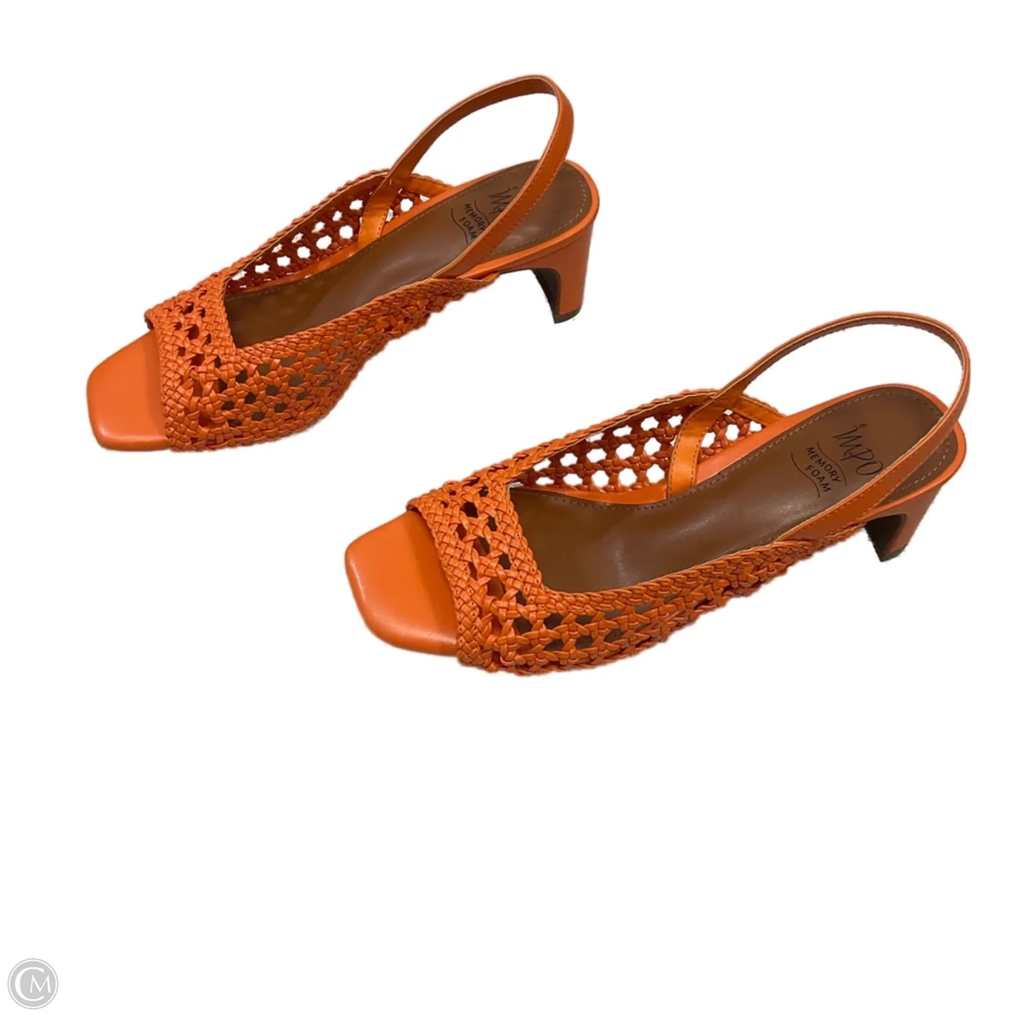 Sandals Heels Wedge By Impo In Orange, Size: 9