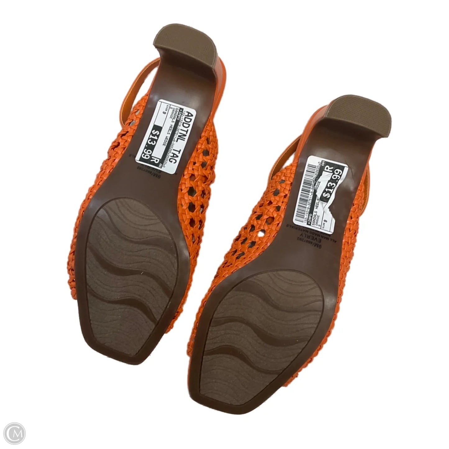Sandals Heels Wedge By Impo In Orange, Size: 9