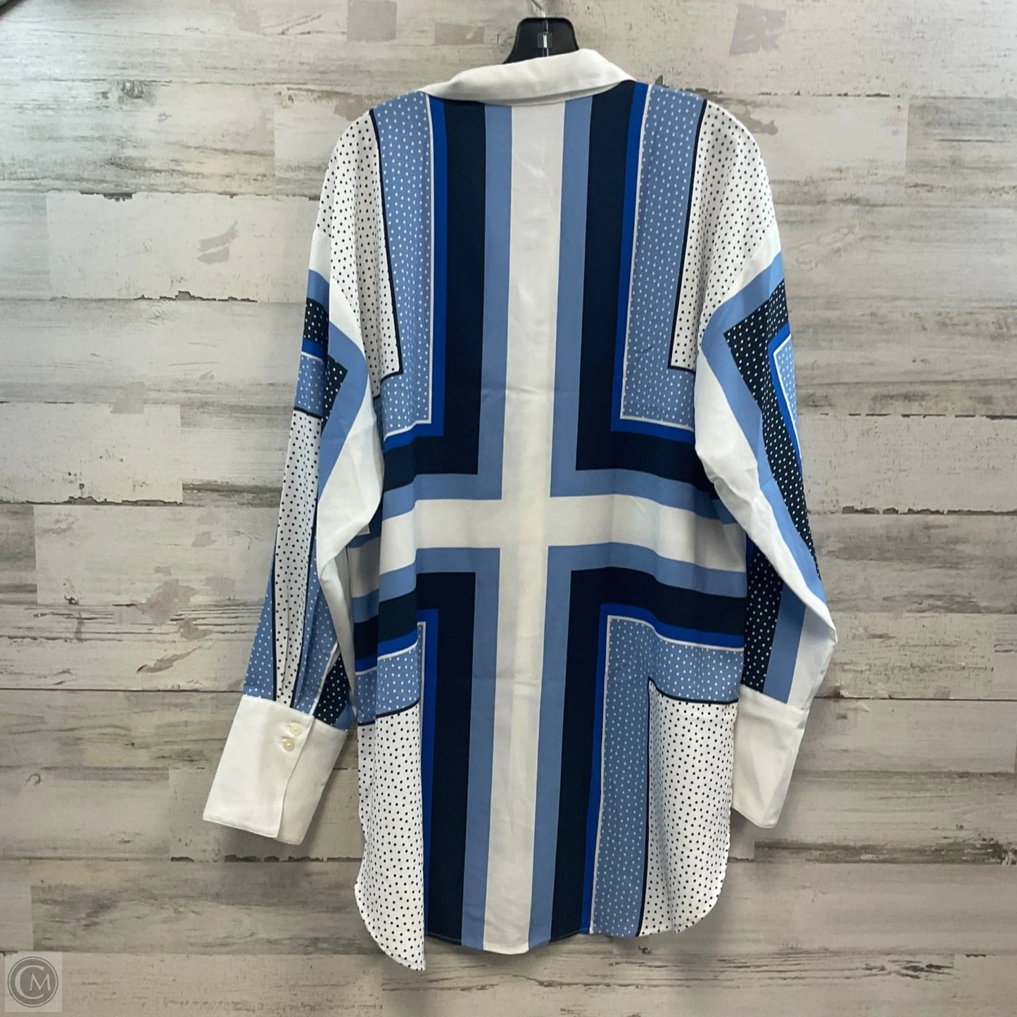 Blouse Long Sleeve By Loft In Blue, Size: L