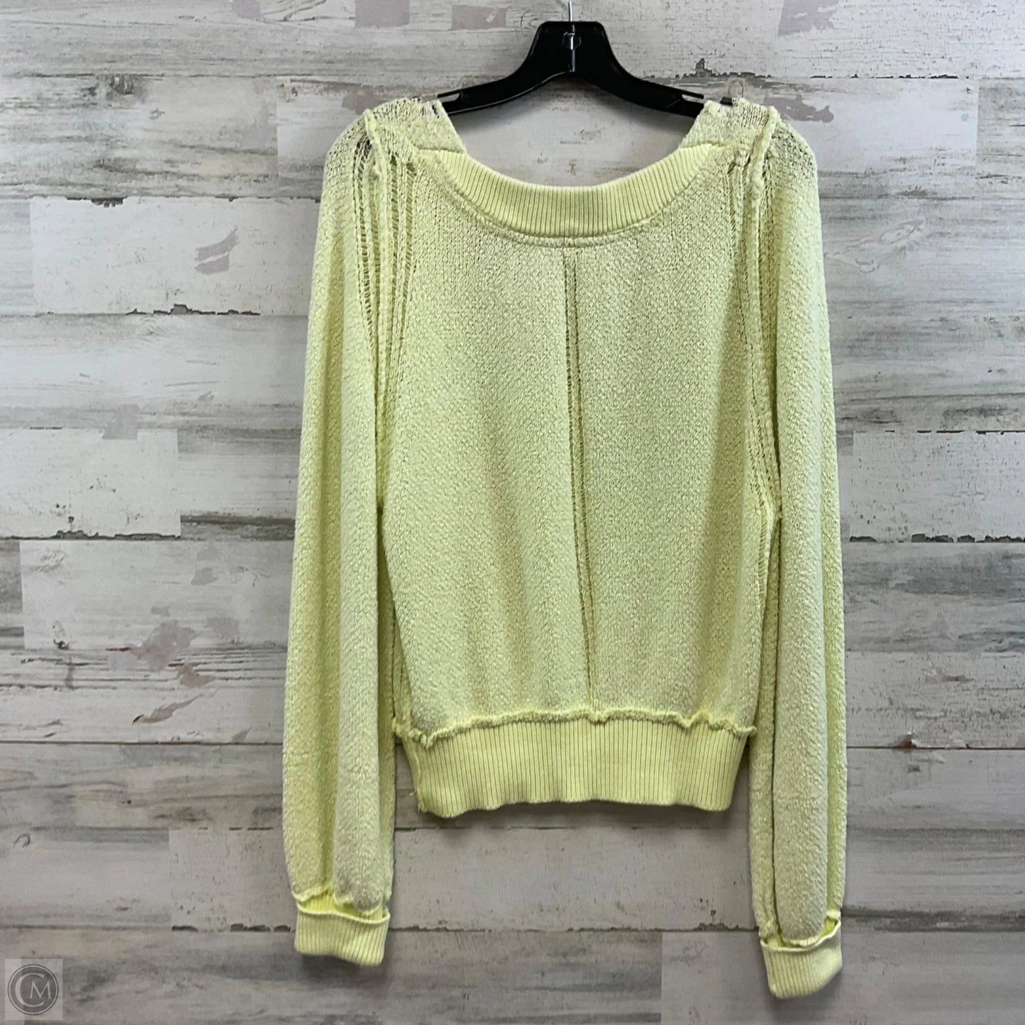 Top Long Sleeve By Free People In Yellow, Size: Xs