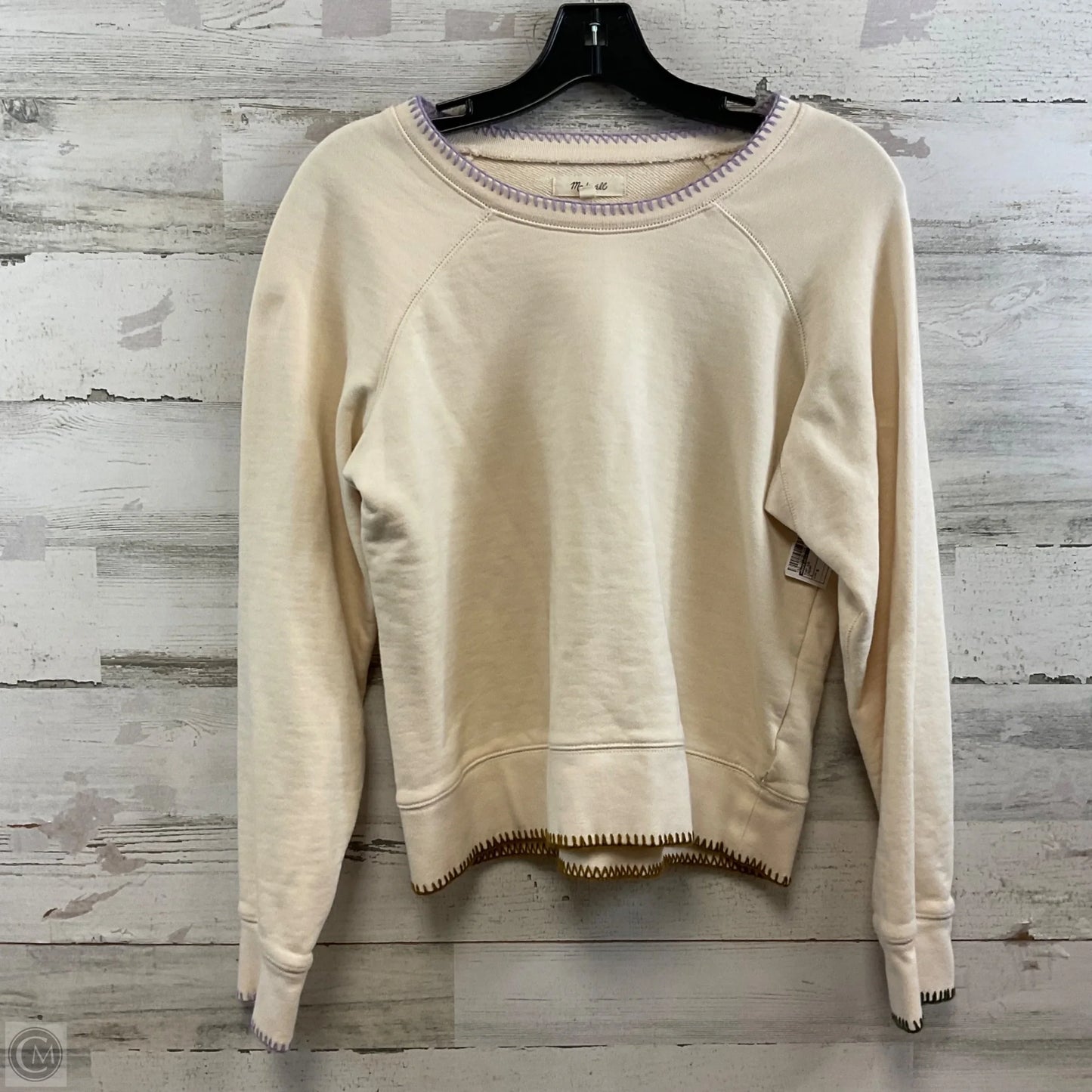 Top Long Sleeve By Madewell In Cream, Size: S