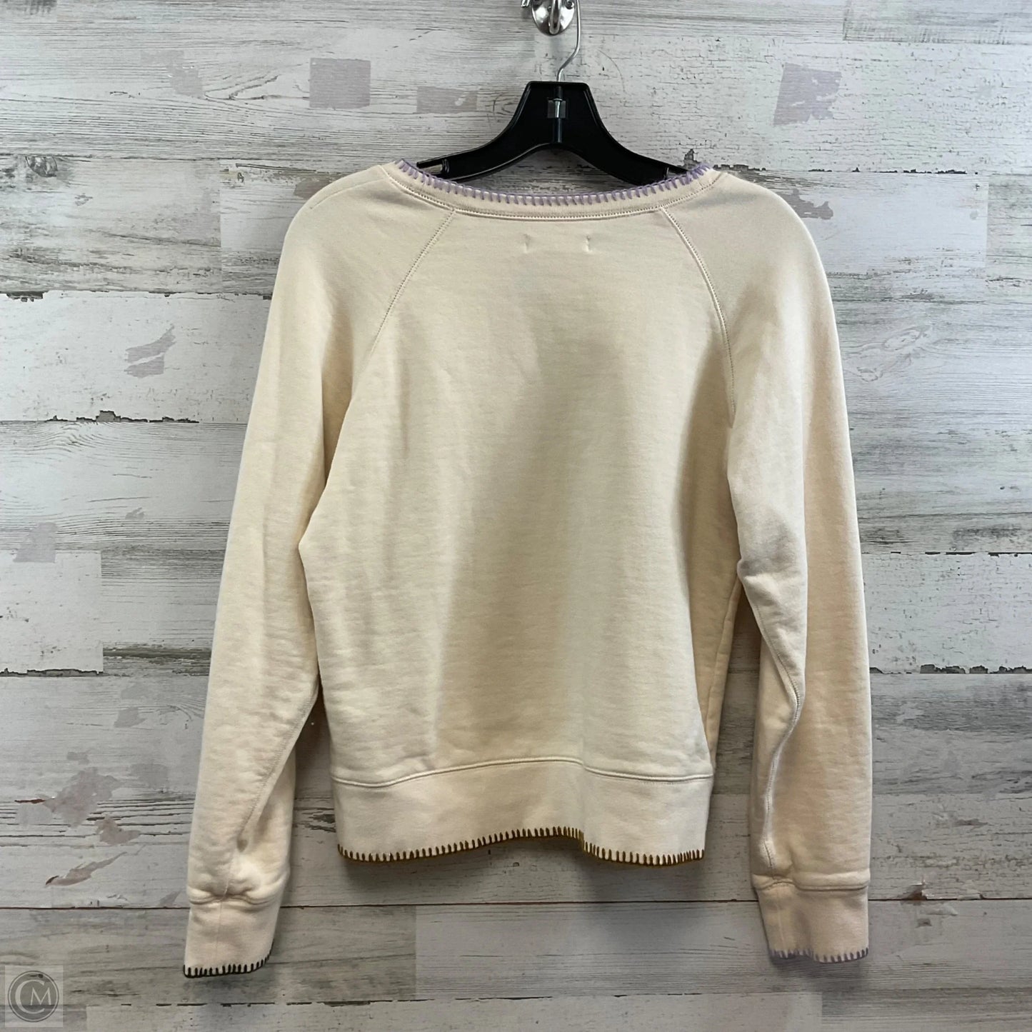 Top Long Sleeve By Madewell In Cream, Size: S