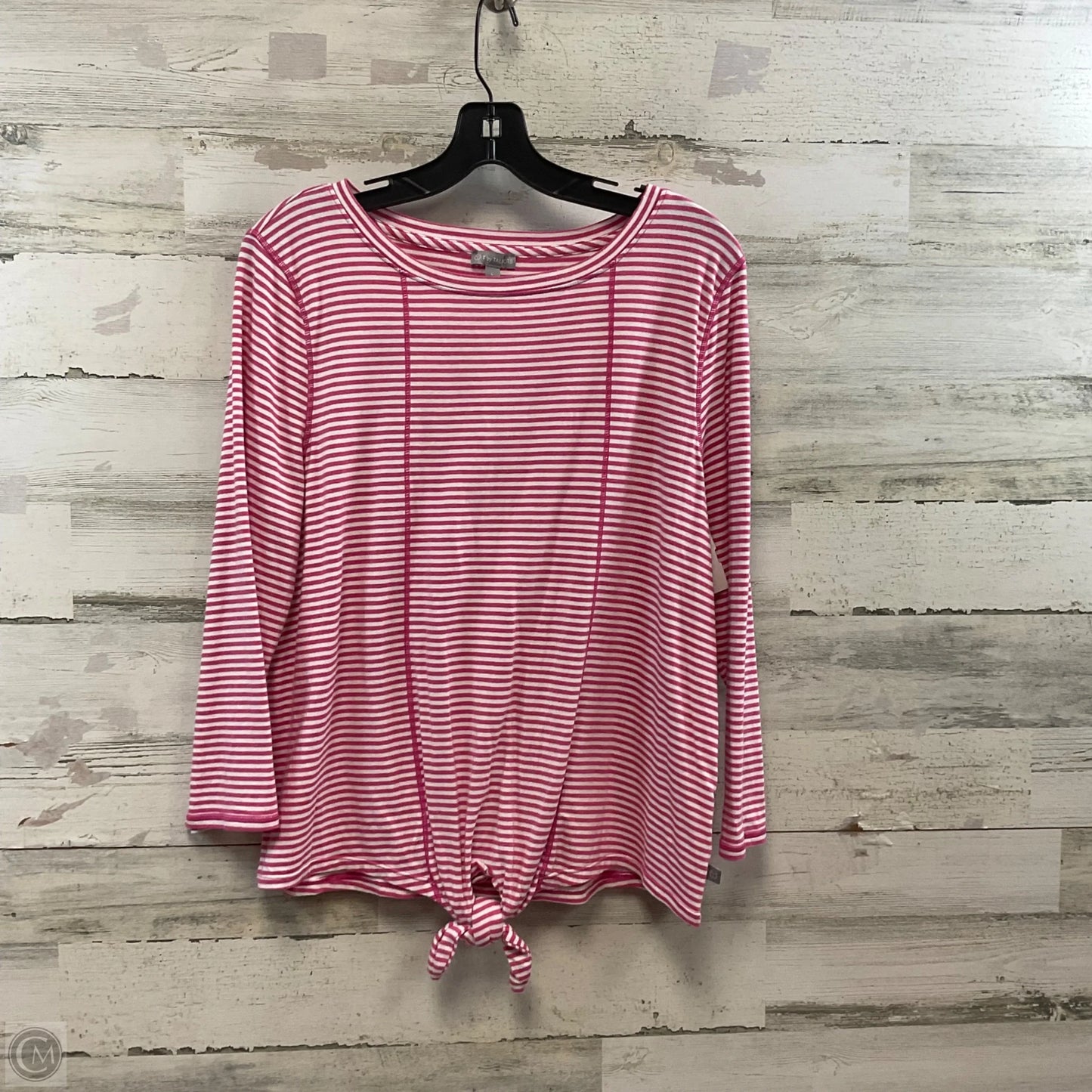 Top 3/4 Sleeve By Talbots In Pink, Size: L