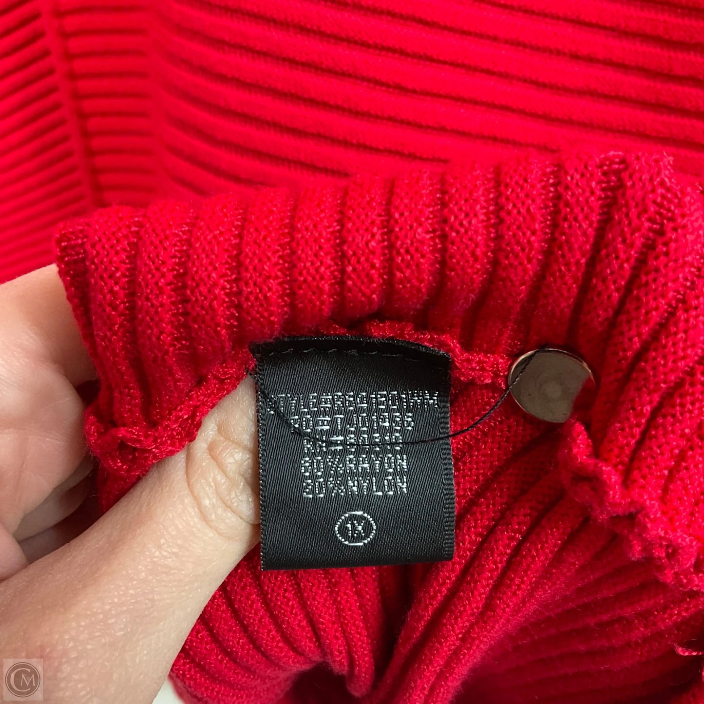 Sweater By Cyrus Knits In Red, Size: 1x