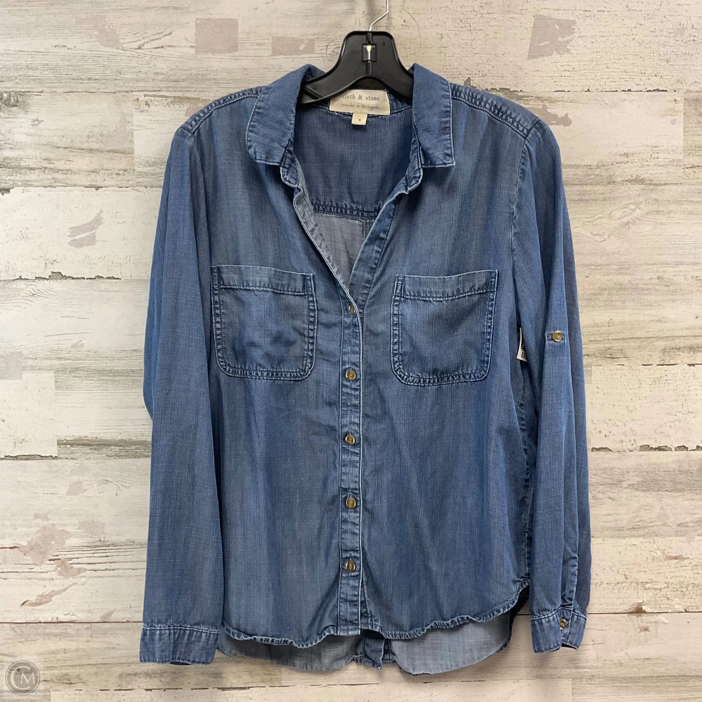 Top Long Sleeve By Cloth & Stone In Blue, Size: S
