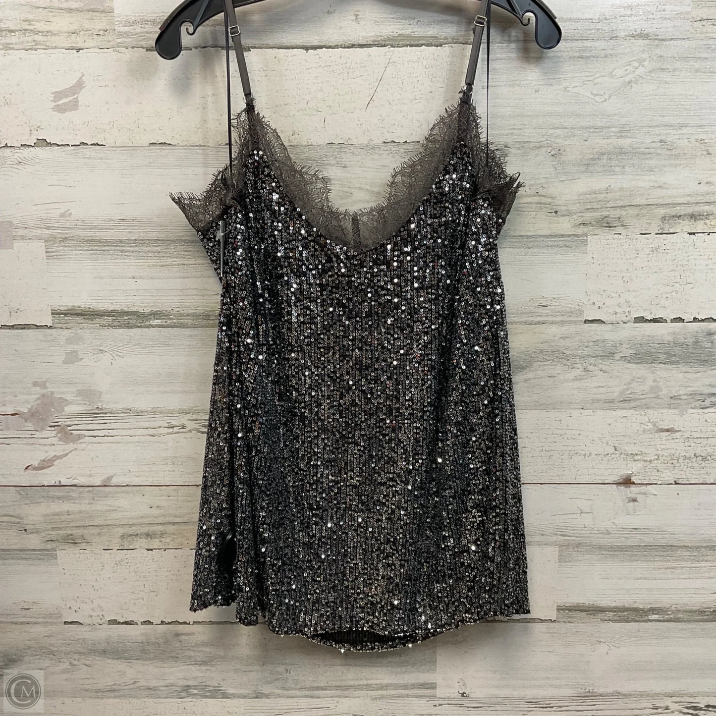 Top Sleeveless By White Birch In Silver, Size: Xl