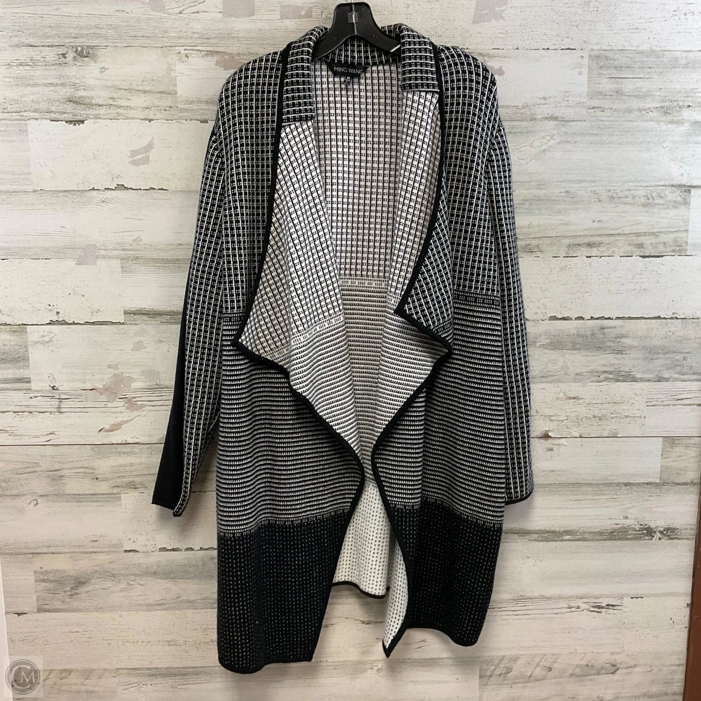 Sweater Cardigan By Ming Wang In Black, Size: Xl