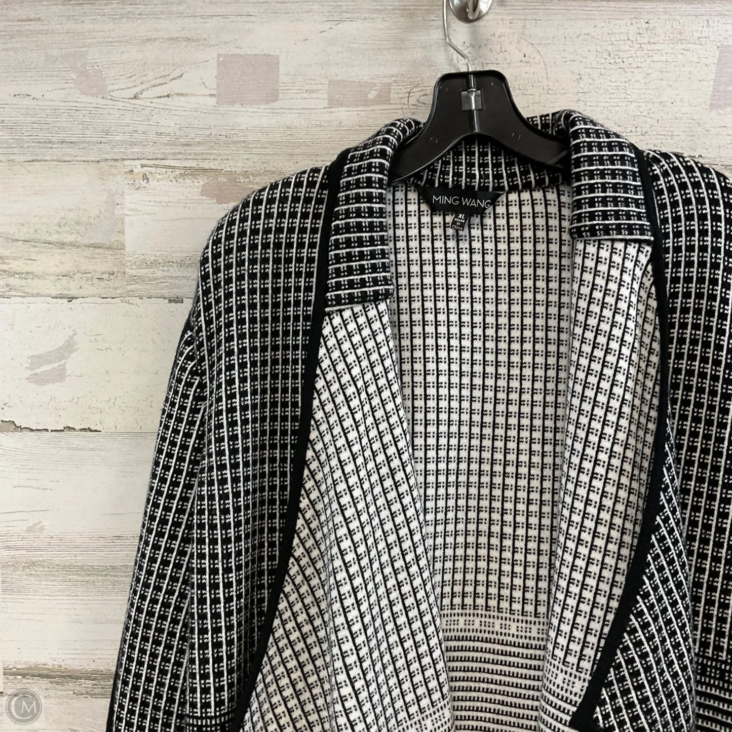 Sweater Cardigan By Ming Wang In Black, Size: Xl