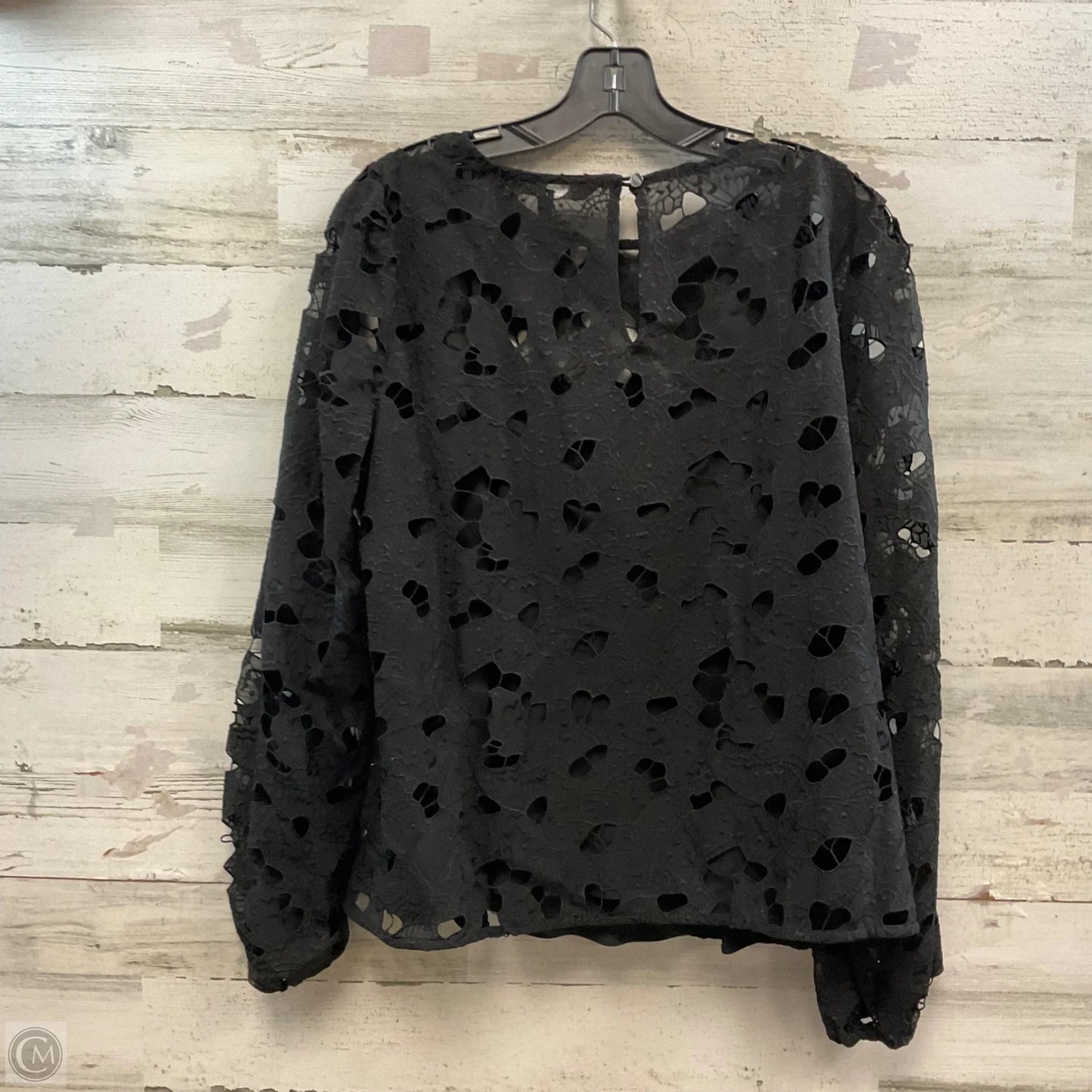 Top Long Sleeve By White House Black Market In Black, Size: L