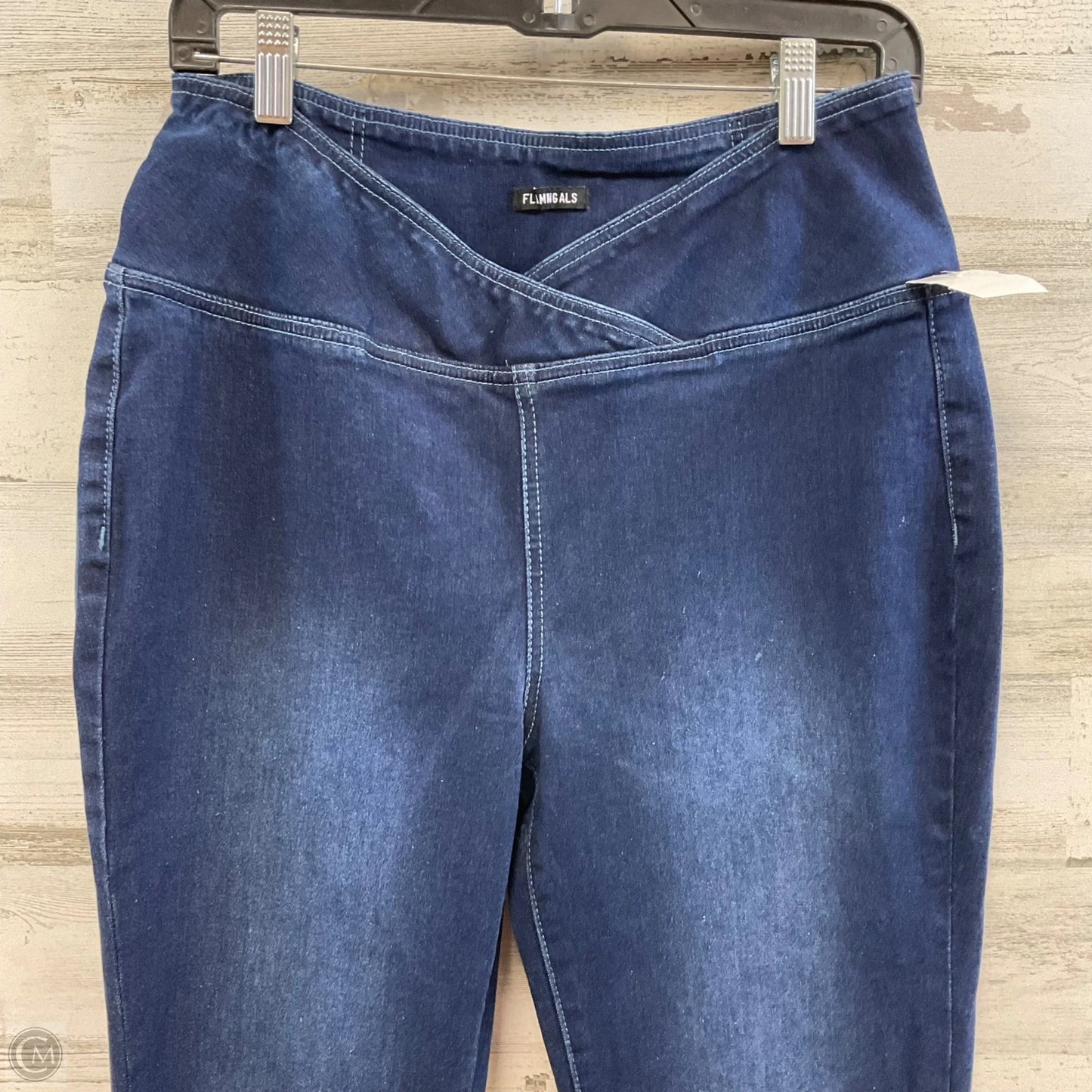 Jeans Wide Leg By Flamingals In Blue Denim, Size: L
