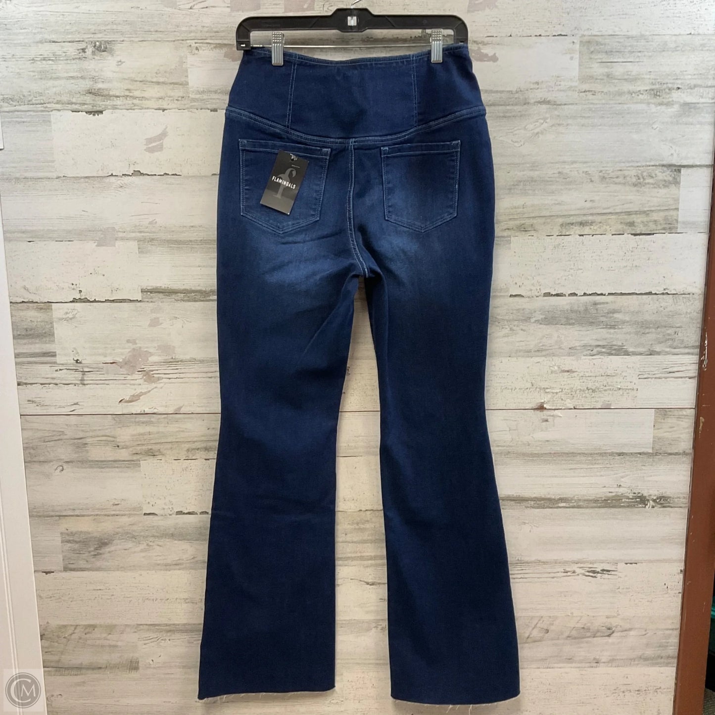Jeans Wide Leg By Flamingals In Blue Denim, Size: L