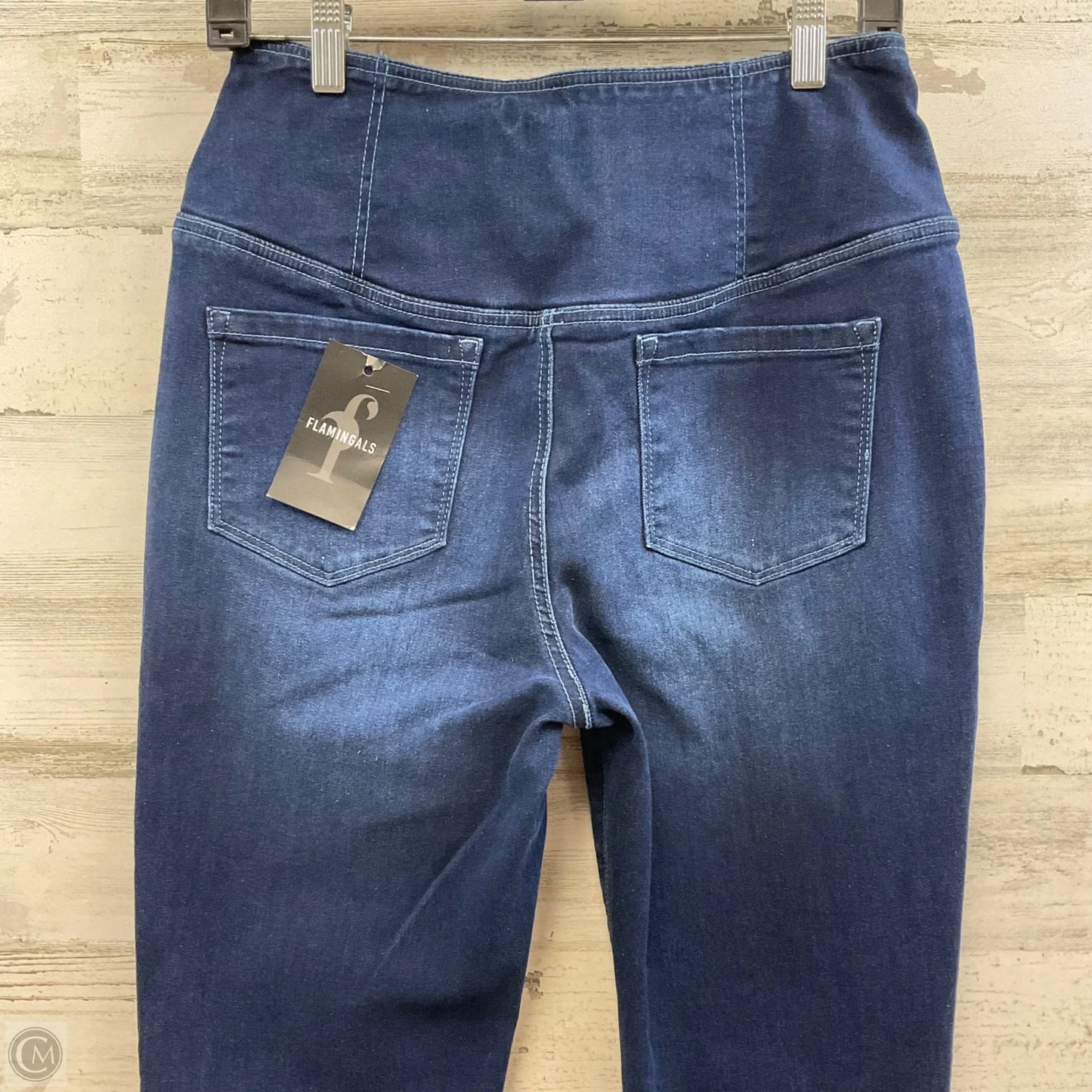 Jeans Wide Leg By Flamingals In Blue Denim, Size: L