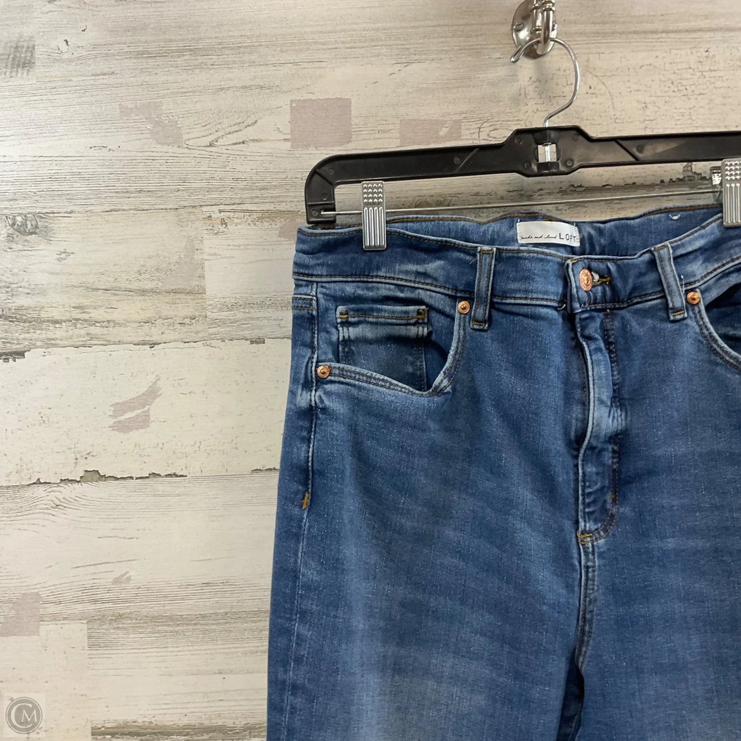 Jeans Wide Leg By Loft In Blue Denim, Size: 14