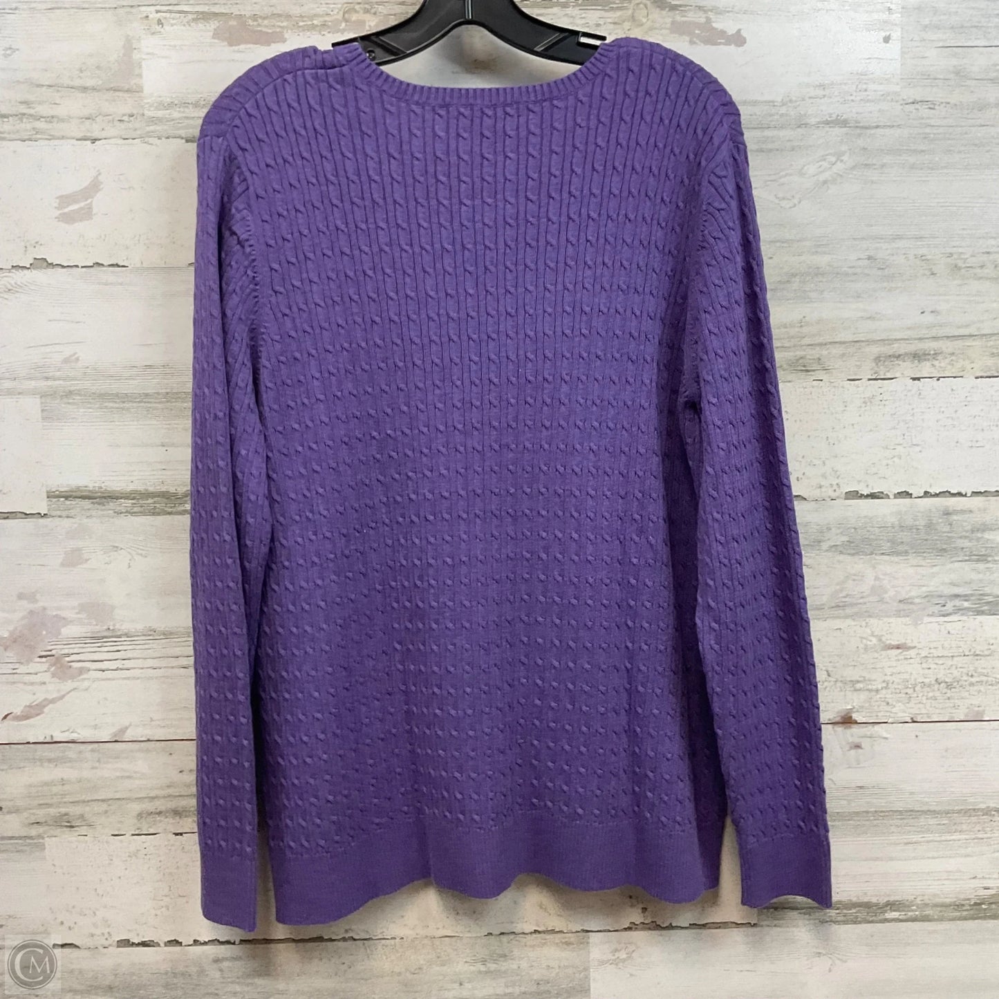Sweater By Lands End In Purple, Size: Xl