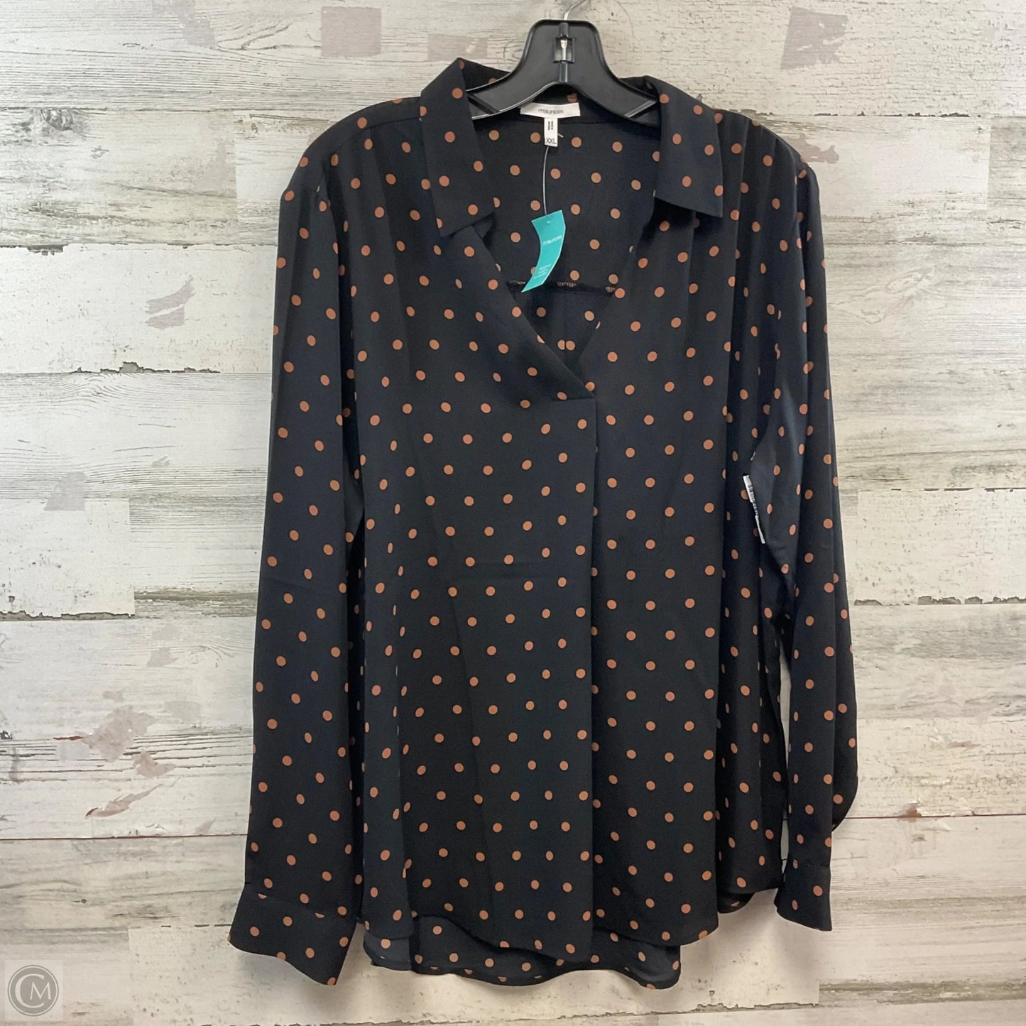 Blouse Long Sleeve By Maurices In Black, Size: Xxl