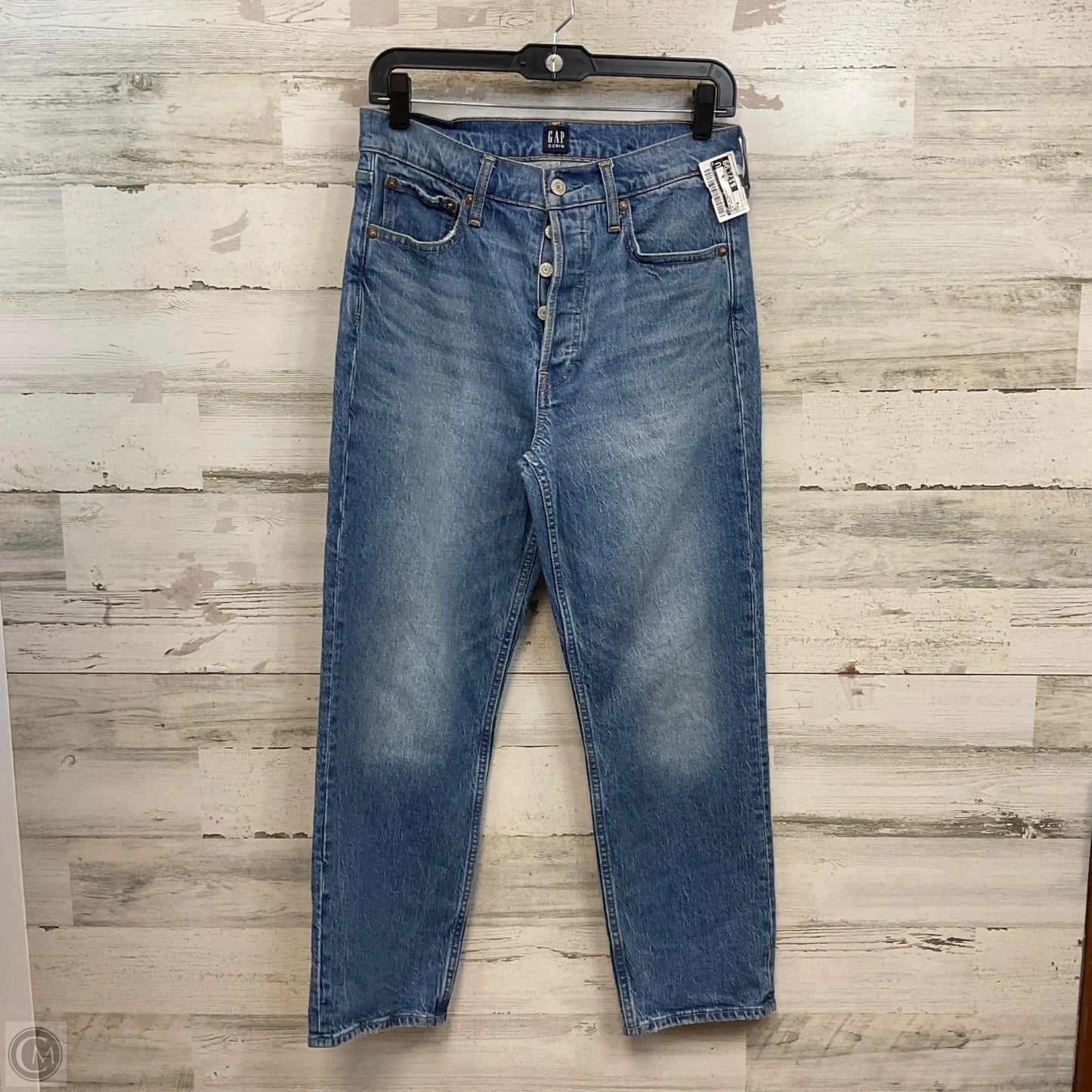 Jeans Straight By Gap In Blue Denim, Size: 6