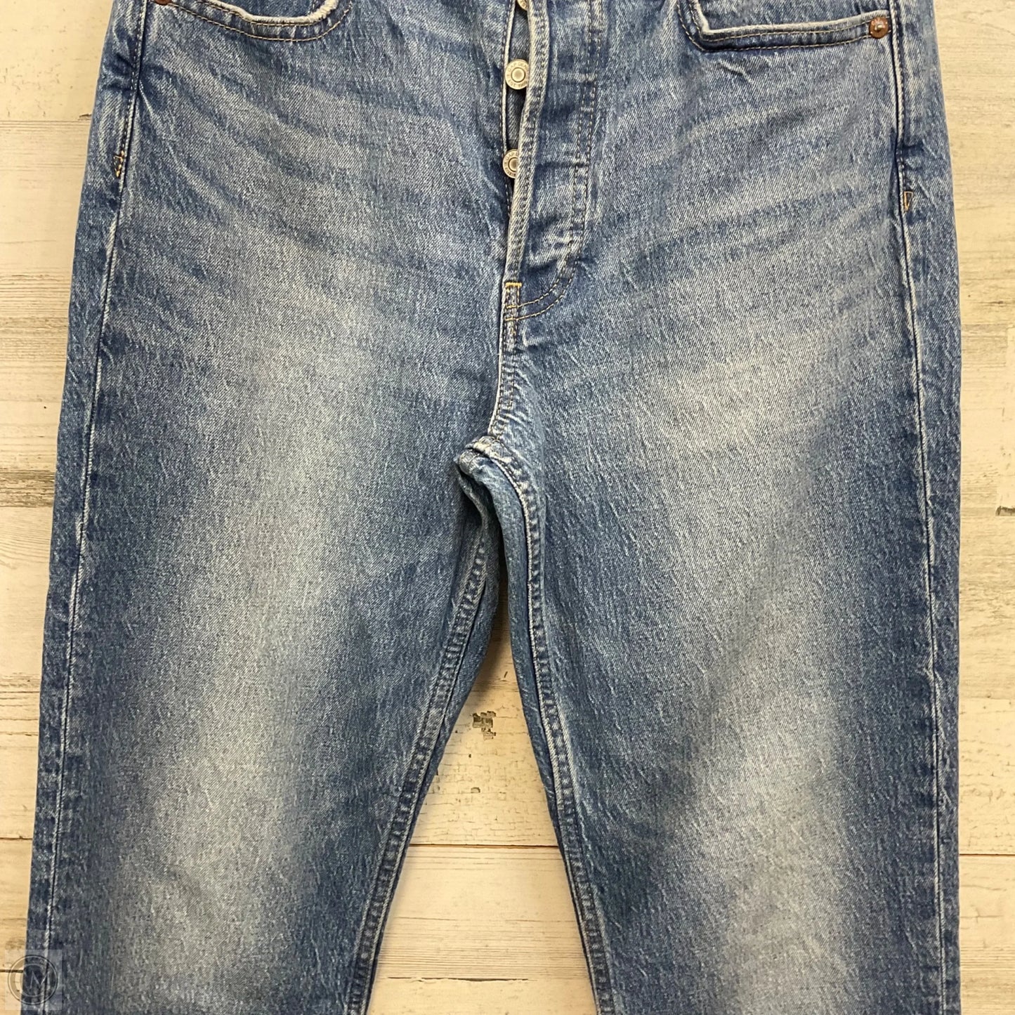 Jeans Straight By Gap In Blue Denim, Size: 6