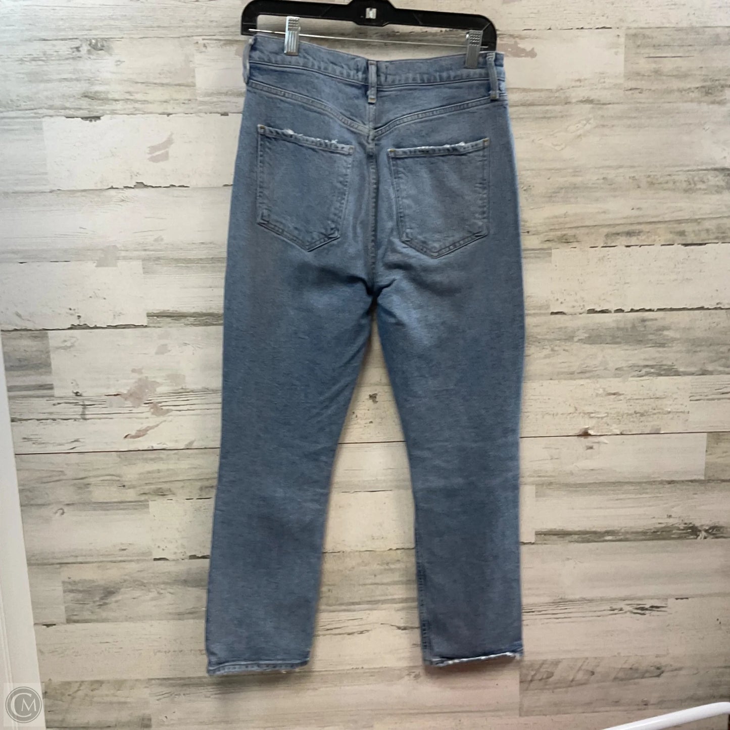 Jeans Straight By Agolde In Blue Denim, Size: 6