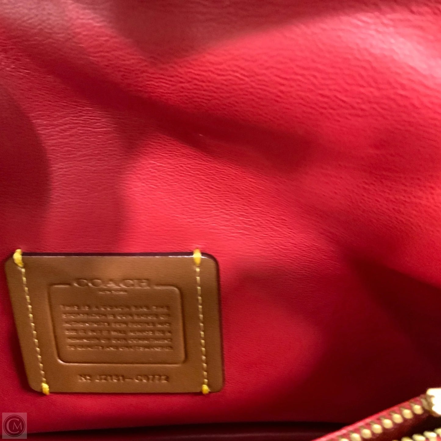 Handbag Designer By Coach, Size: Medium