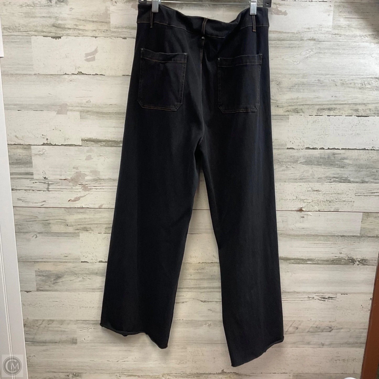 Jeans Wide Leg By Lysse In Black Denim, Size: Xl