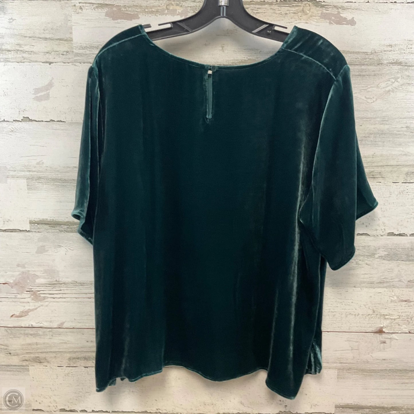 Top Short Sleeve By Eileen Fisher In Green, Size: 1x