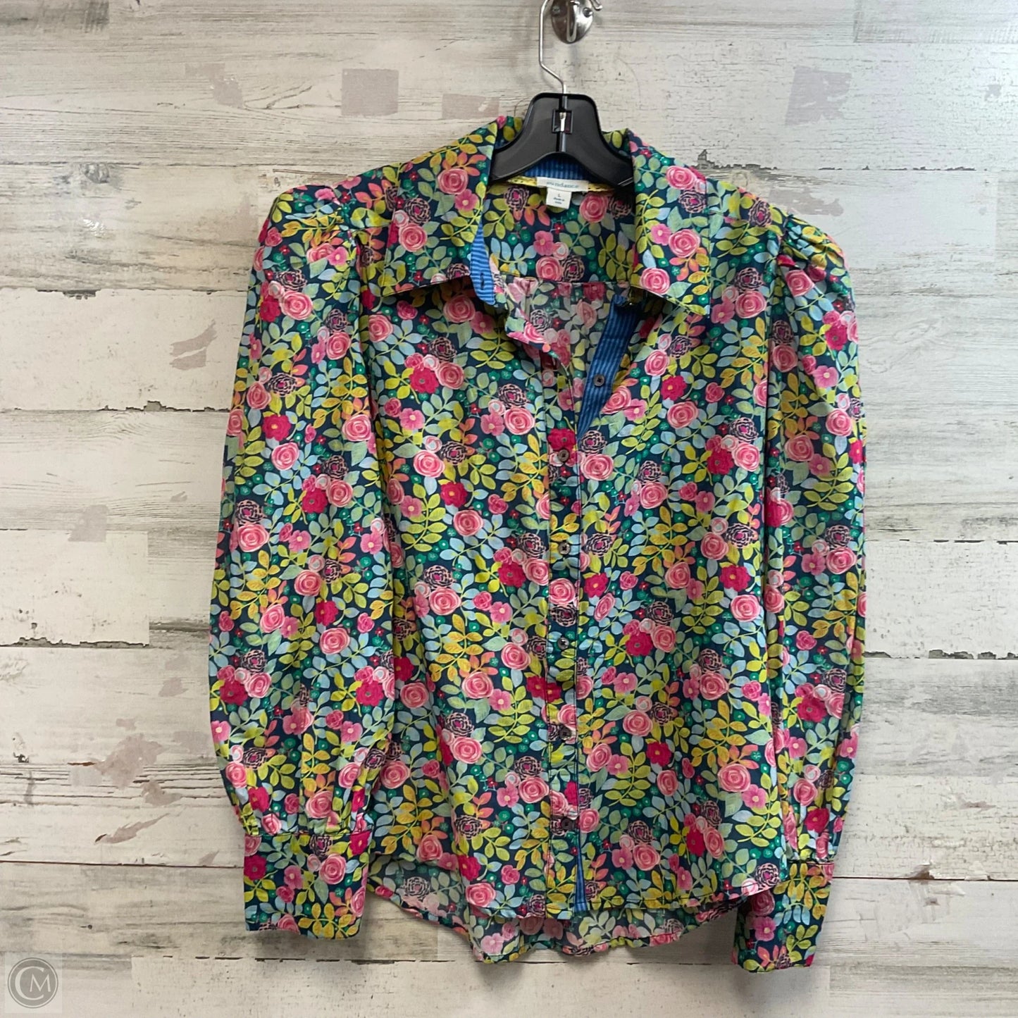 Blouse Long Sleeve By Sundance In Blue, Size: L