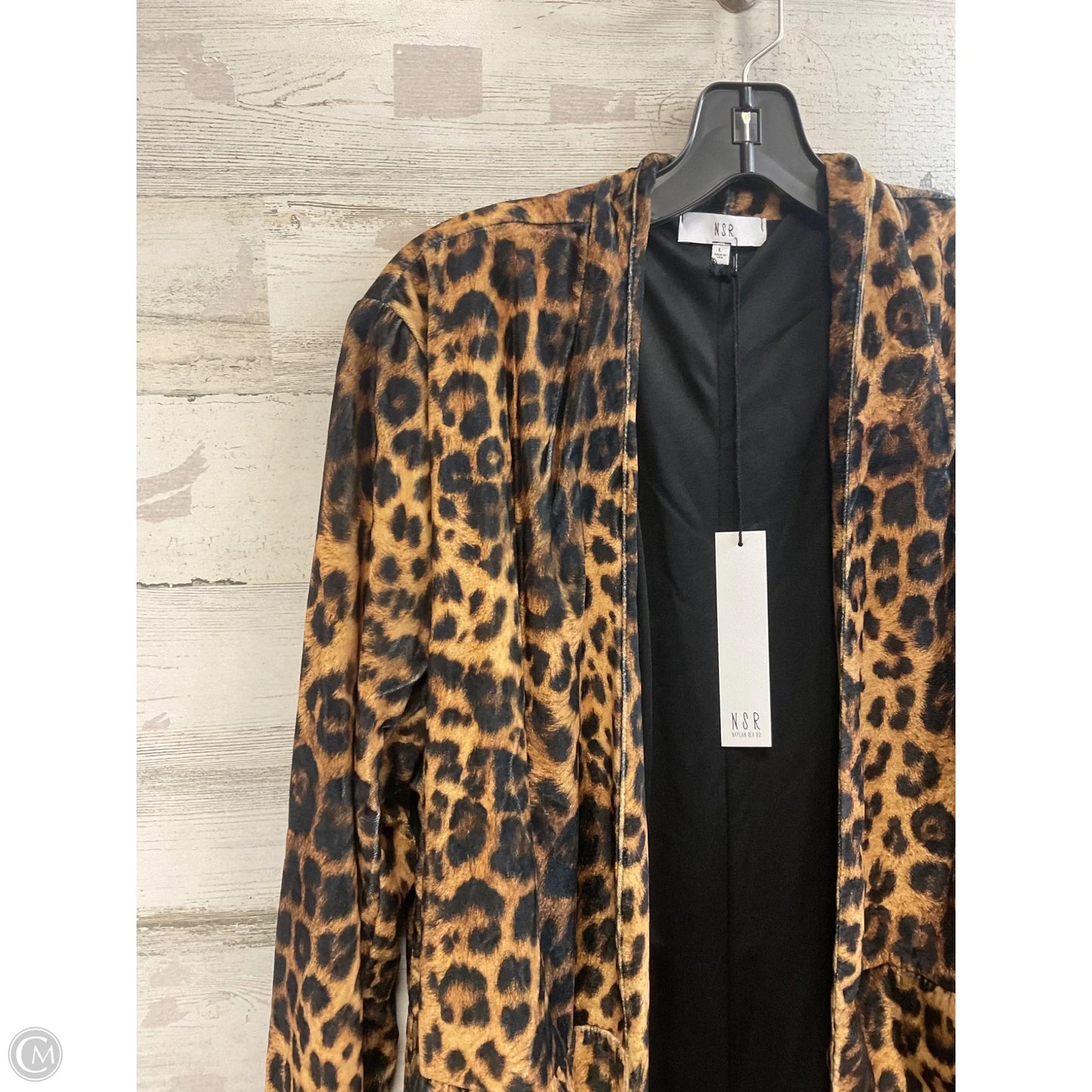 Cardigan By NSR In Animal Print, Size: L