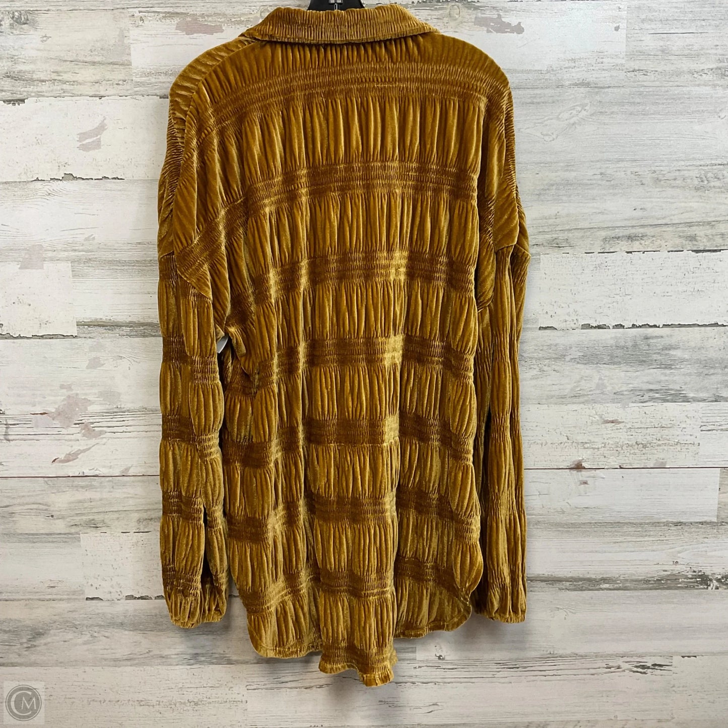 Blouse Long Sleeve By Free People In Yellow, Size: Xs
