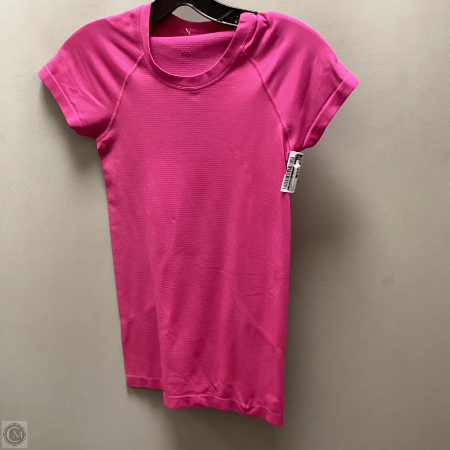 Athletic Top Short Sleeve By Lululemon In Pink, Size: S
