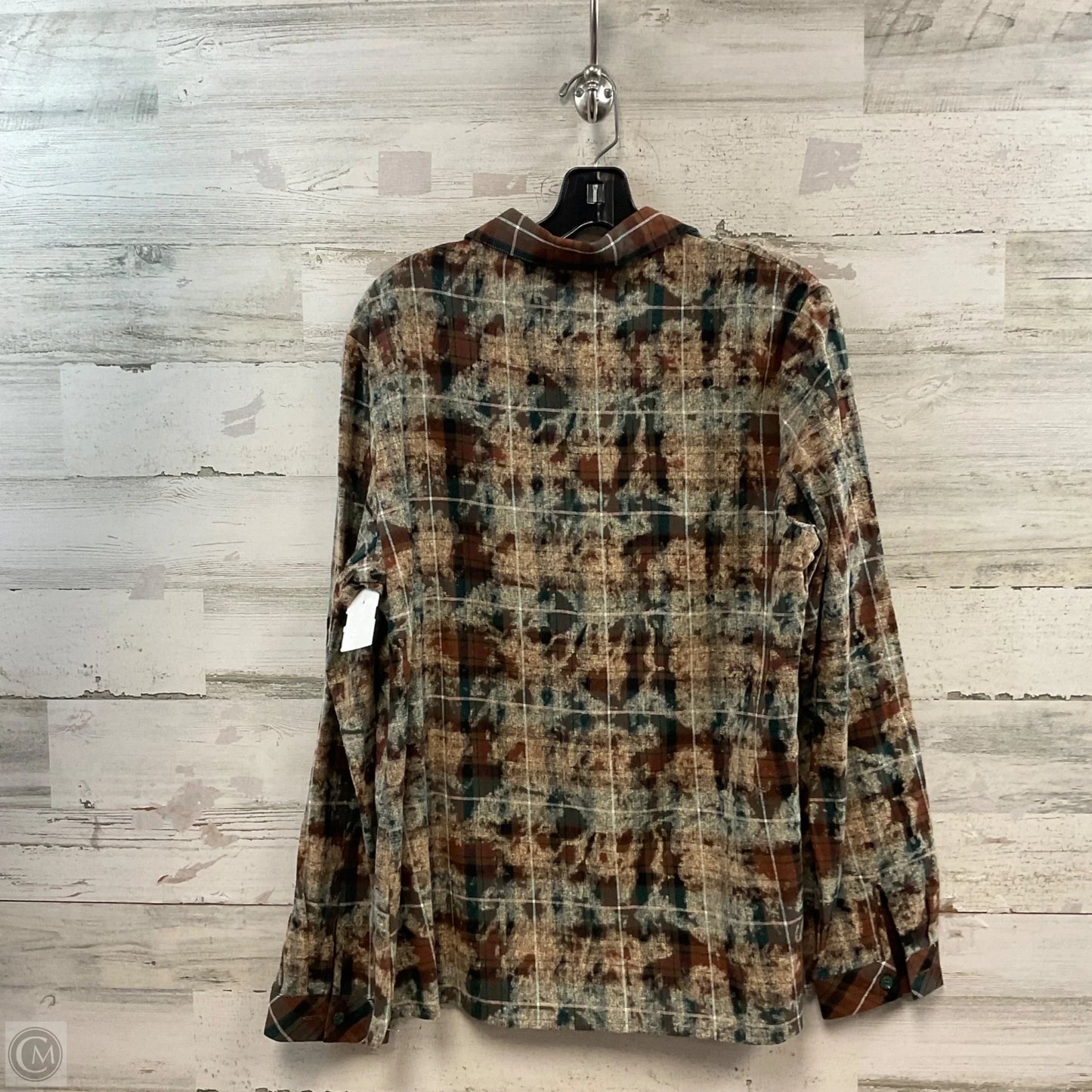 Blouse Long Sleeve By Ethyl In Brown, Size: M