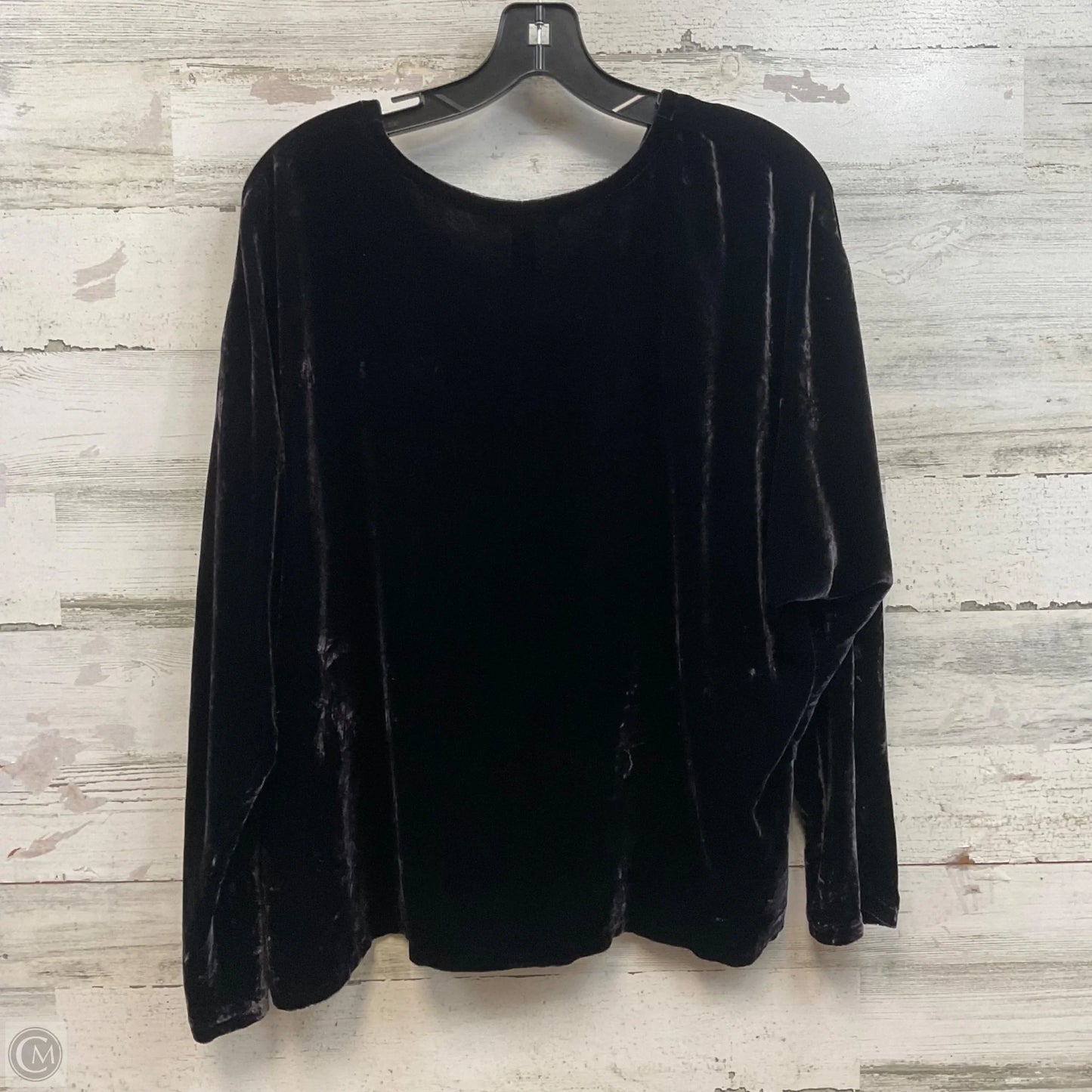 Top Long Sleeve By Eileen Fisher In Black, Size: M