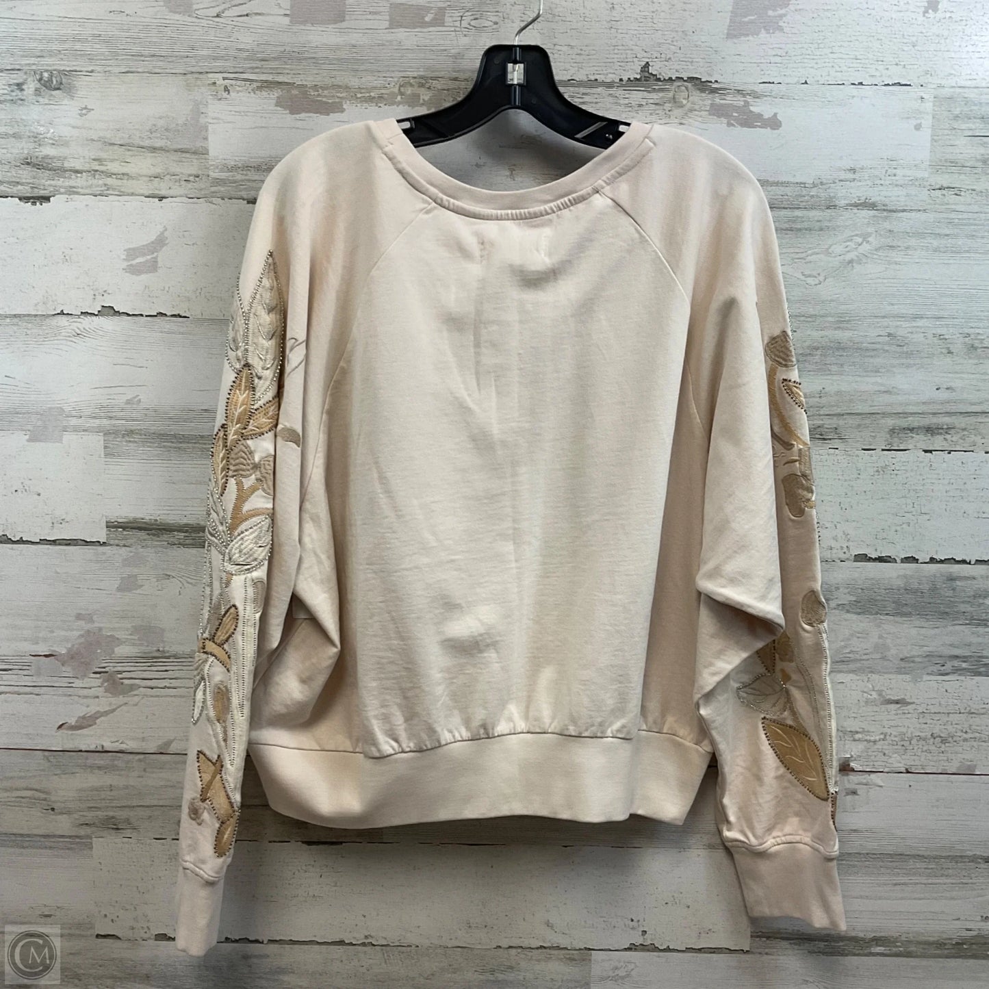 Sweatshirt Crewneck By Anthropologie In Cream, Size: L