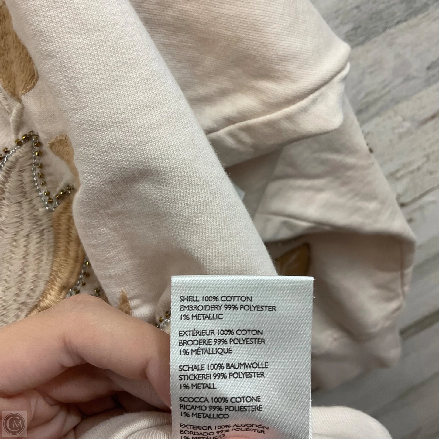 Sweatshirt Crewneck By Anthropologie In Cream, Size: L