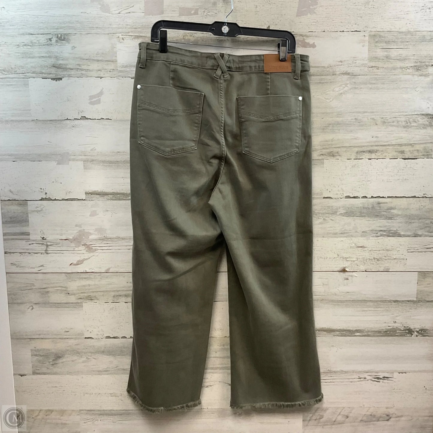 Jeans Wide Leg By Judy Blue In Green Denim, Size: 14