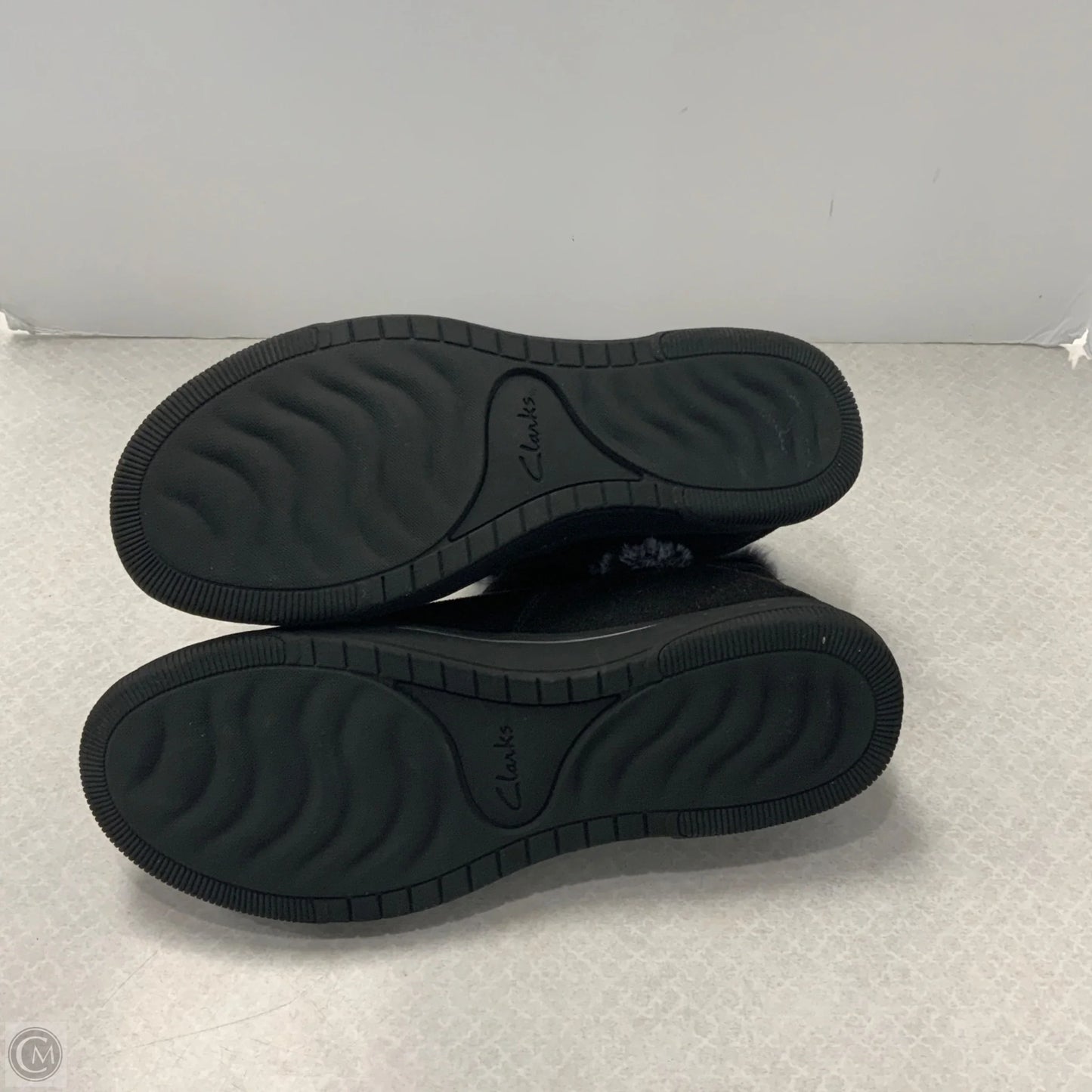 Boots Ankle Flats By Clarks In Black, Size: 9.5