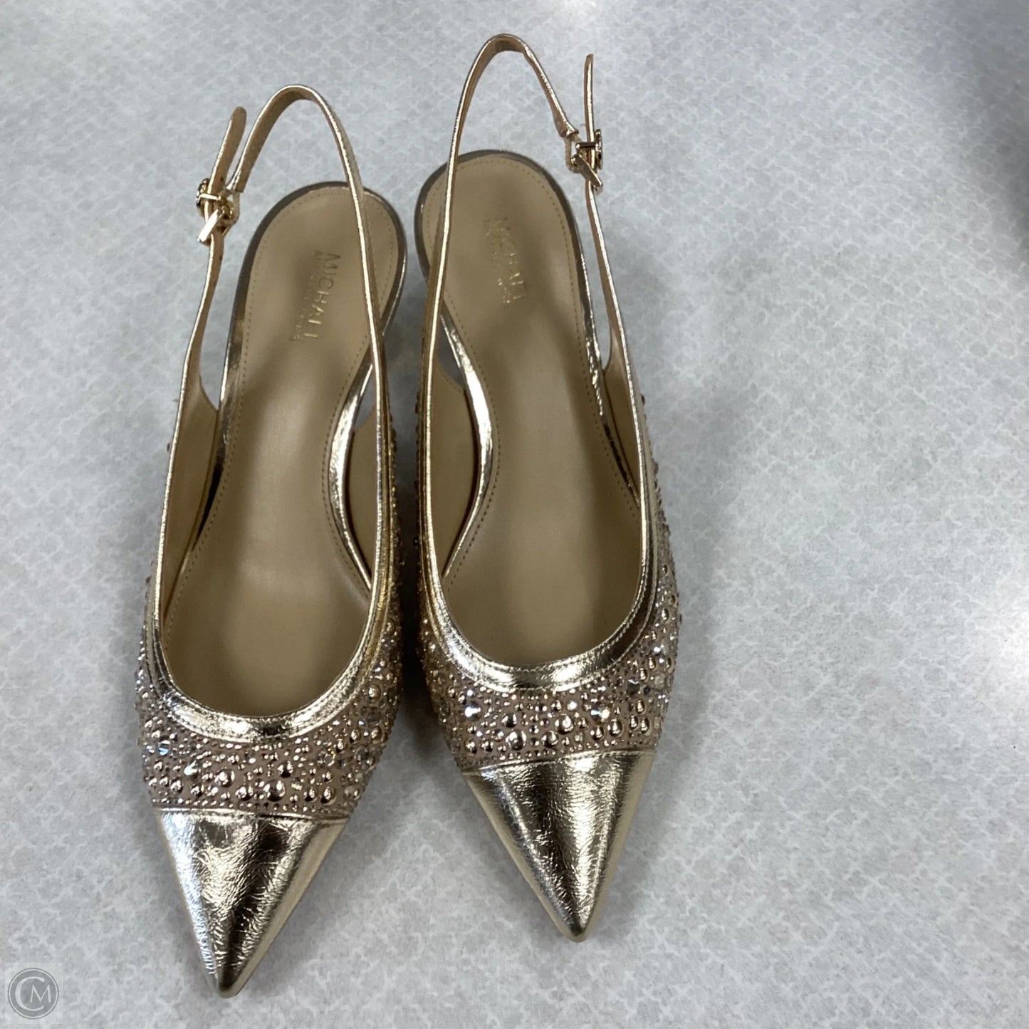 Shoes Designer By Michael Kors In Gold, Size: 7.5