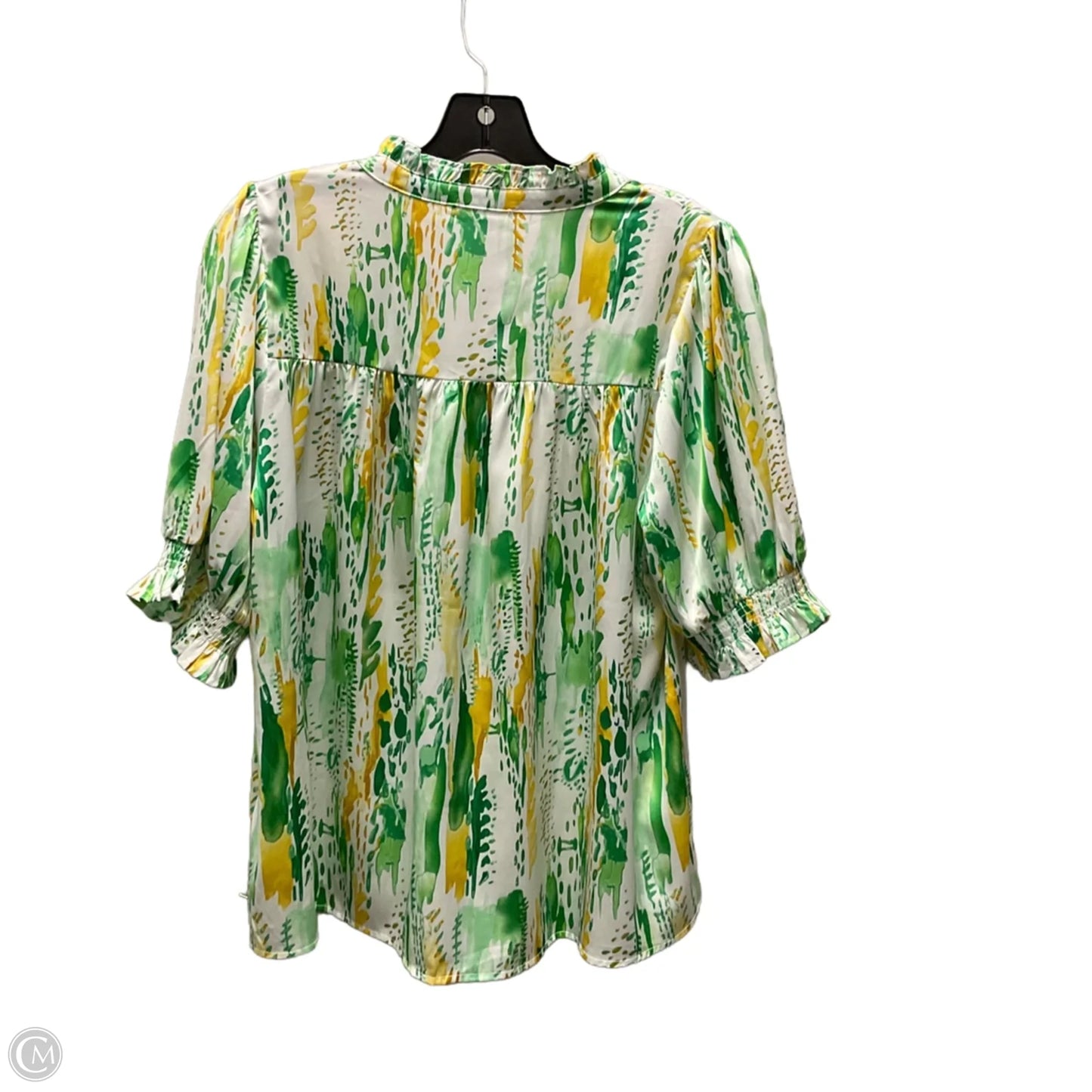 Top Short Sleeve By Entro In Green, Size: L