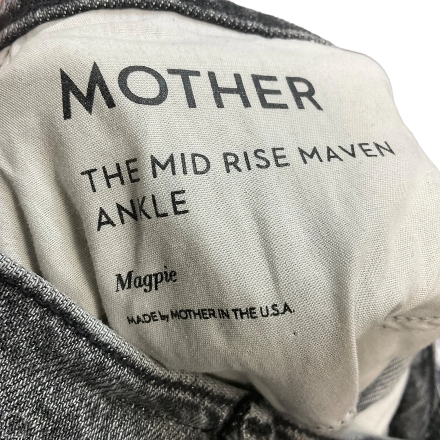 Jeans Wide Leg By Mother In Black Denim, Size: 0