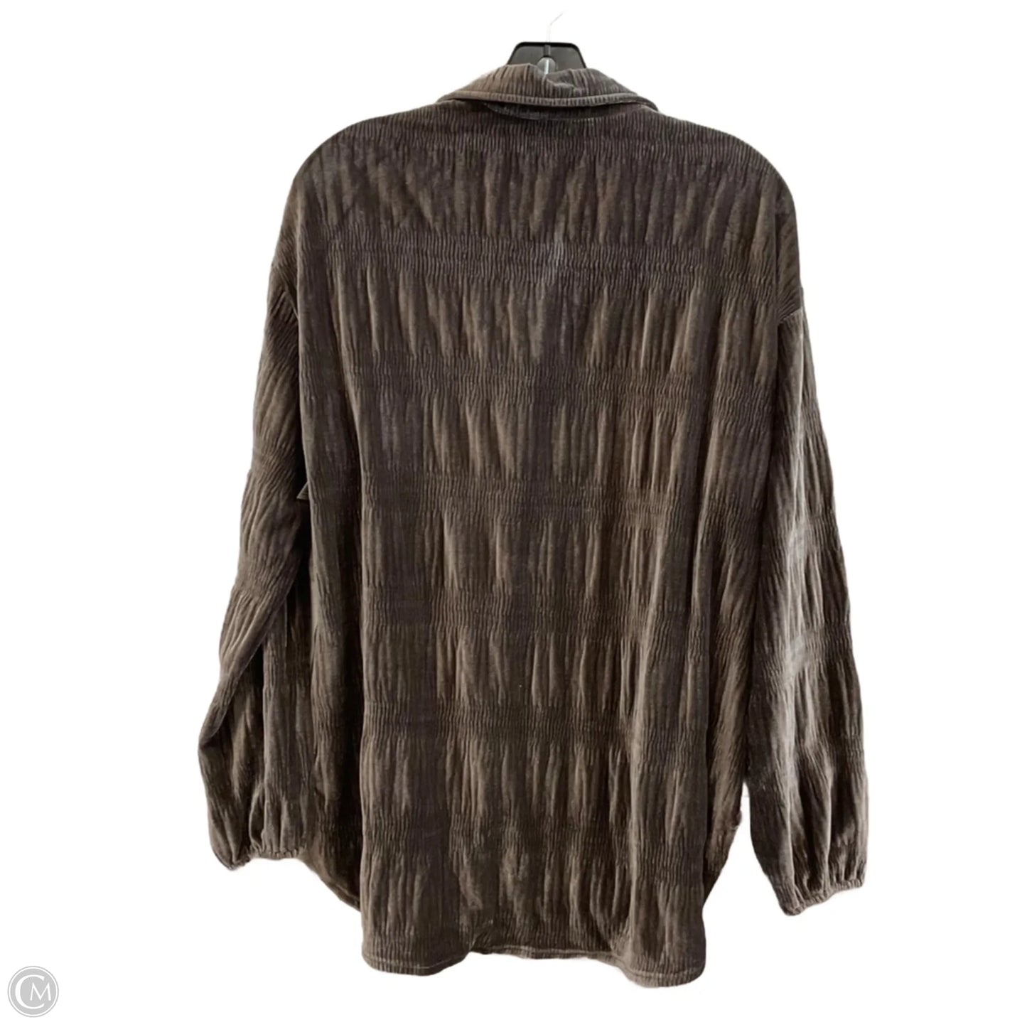 Top Long Sleeve By Coco And Carmen In Brown, Size: S/ M