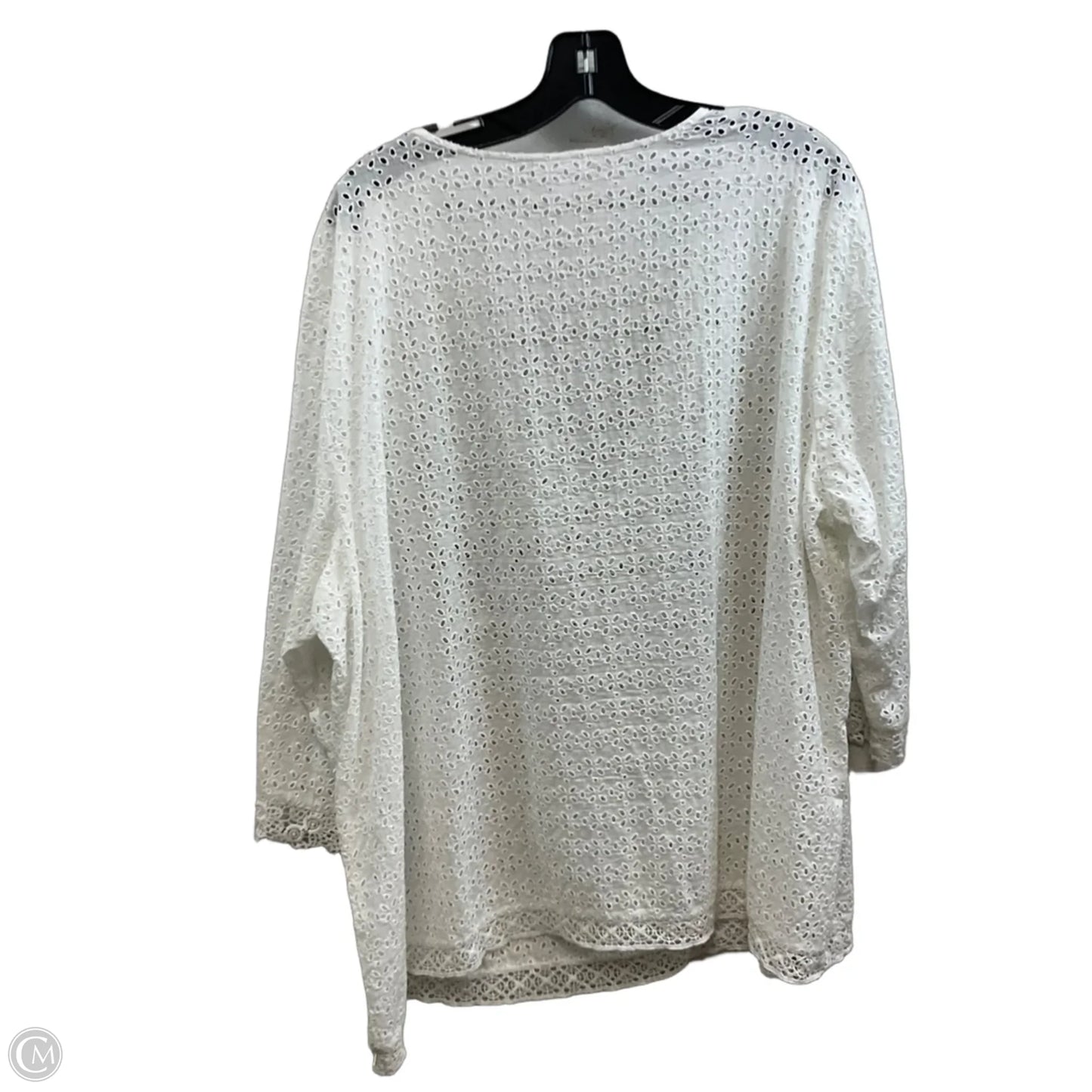 Top Long Sleeve By J. Jill In White, Size: 2x