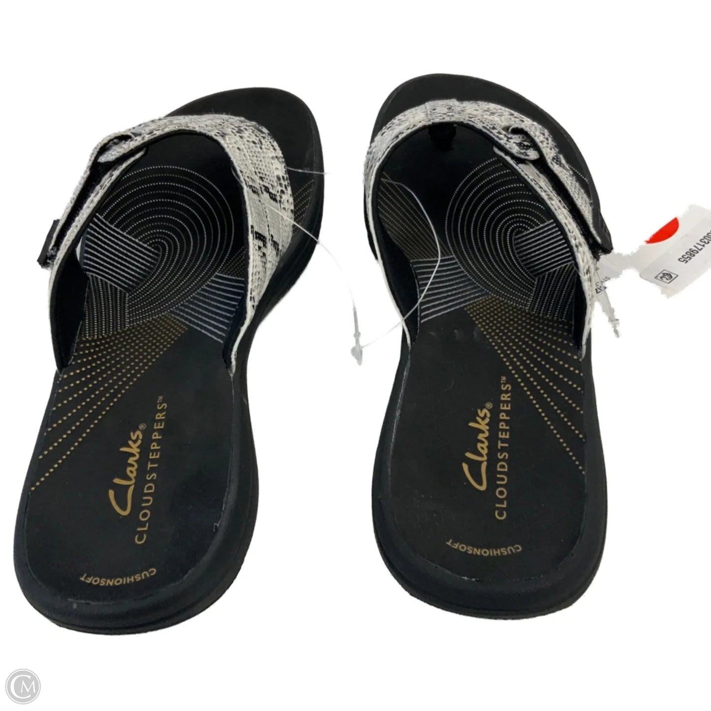 Sandals Flats By Clarks In Black & White, Size: 7