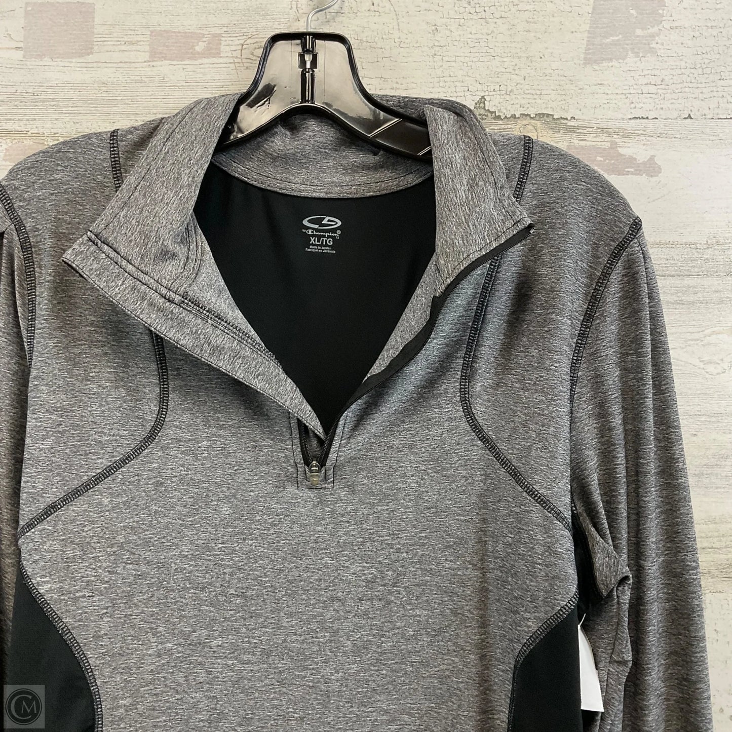 Athletic Top Long Sleeve Collar By C9 By Champion In Grey, Size: Xl