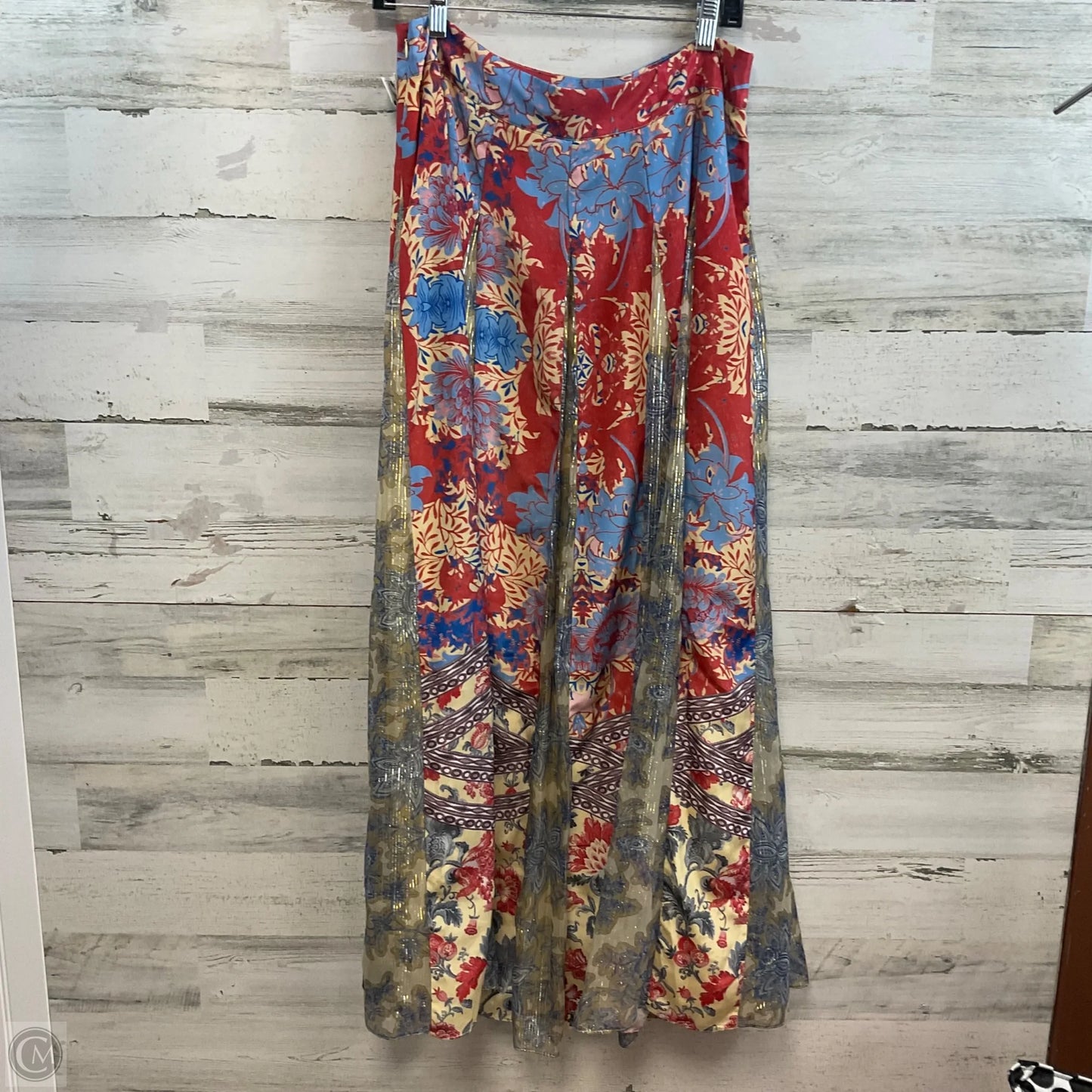 Skirt Maxi By HEMANT & NANDITA In Blue & Red, Size: M