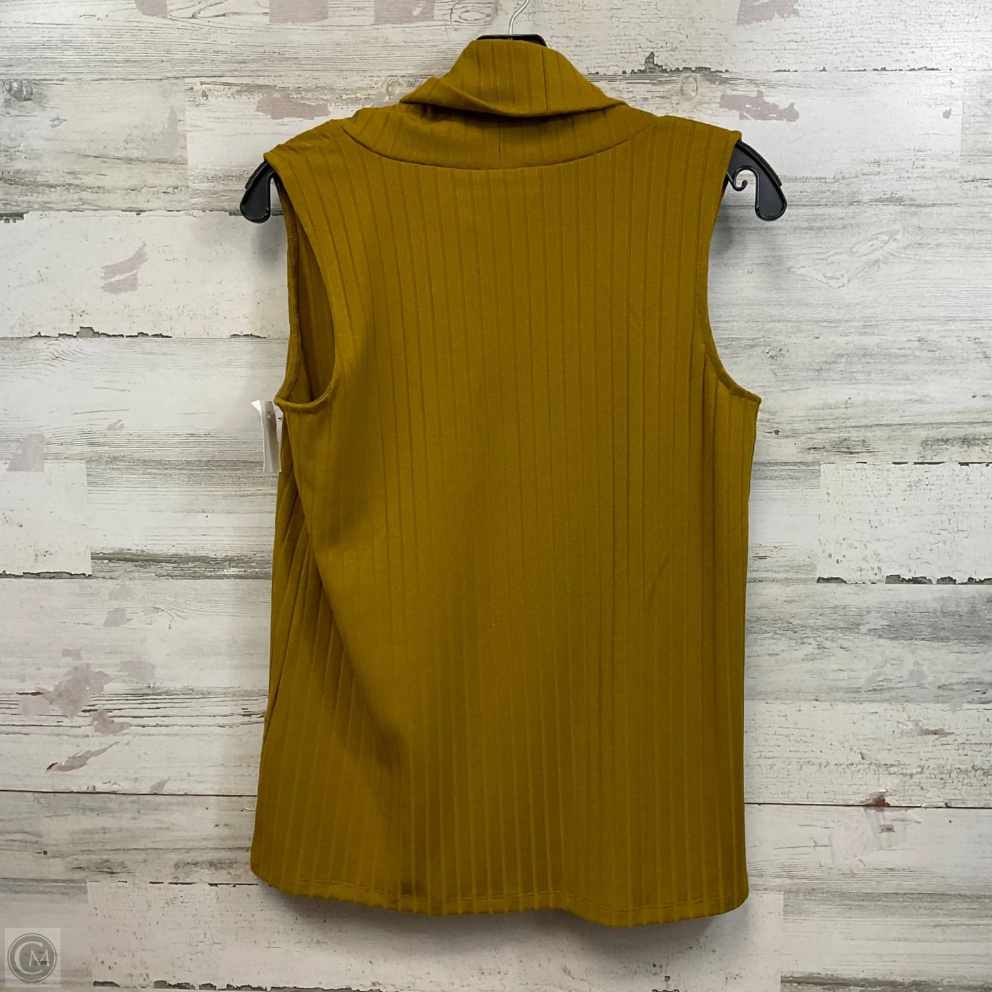 Top Sleeveless By Loft In Gold, Size: M