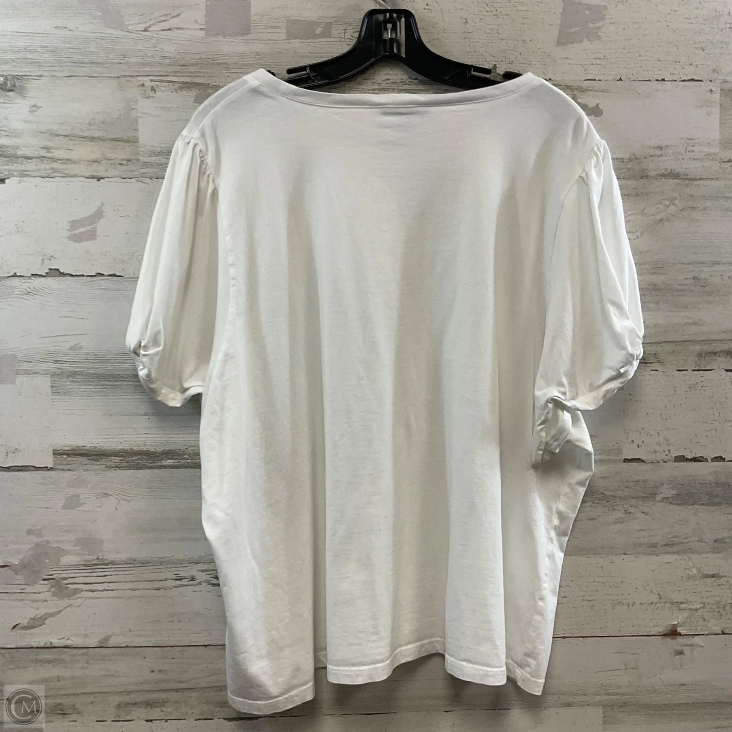 Top Short Sleeve Basic By J. Crew In White, Size: 3x